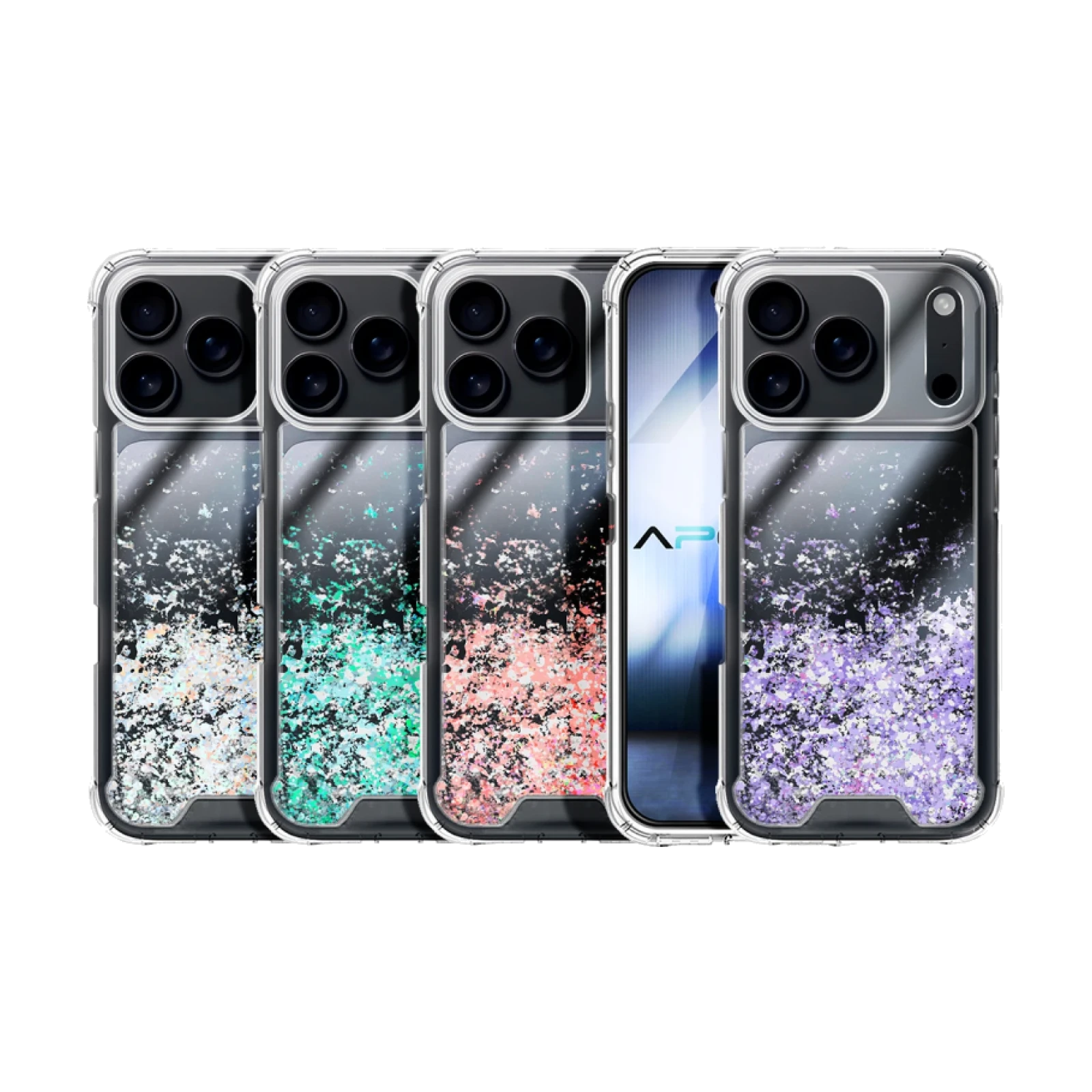 Funda Gel transparente purpurina iPhone 17 Pro Max