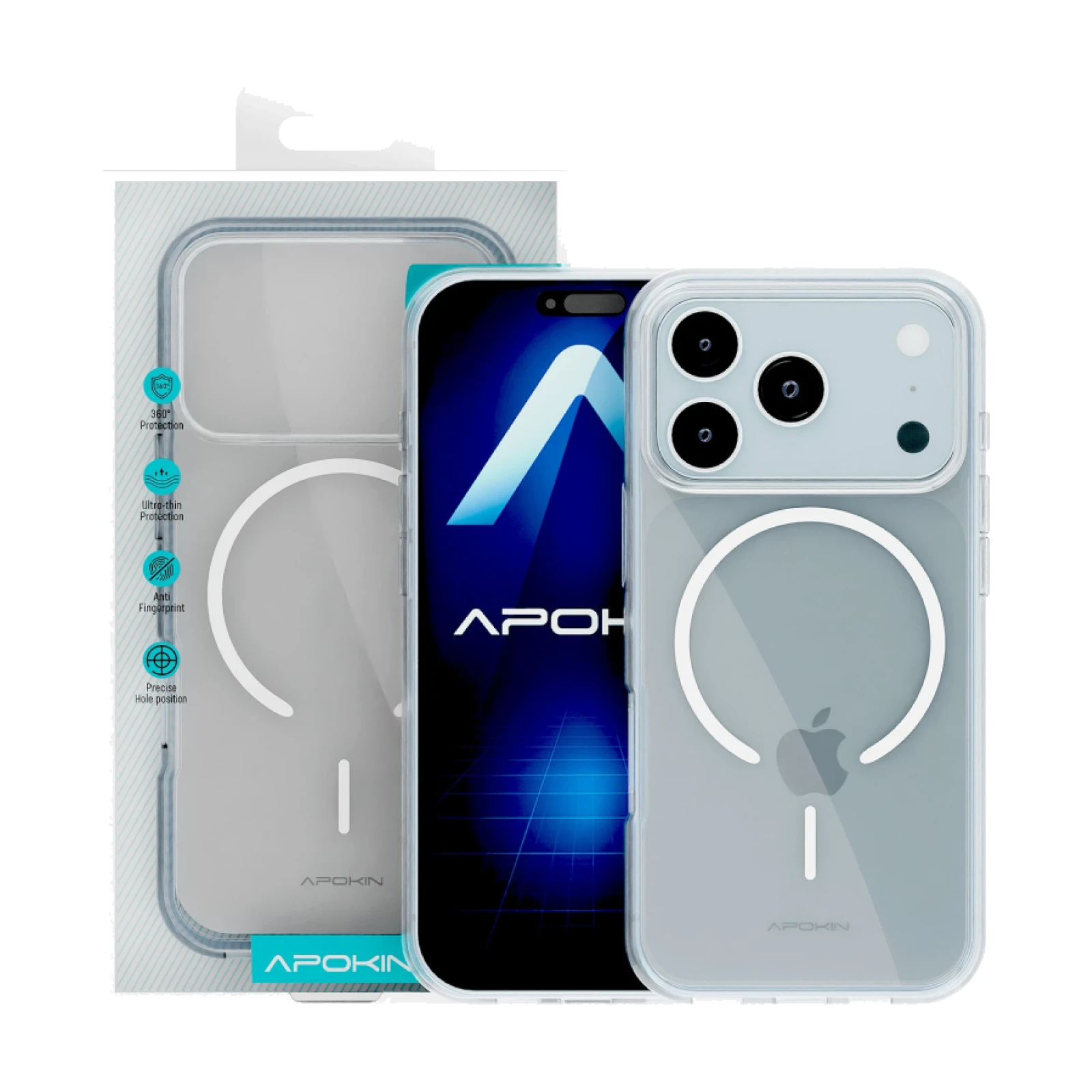 Funda Apokin Transparente MagSafe Slim para iPhone 17 Pro Max