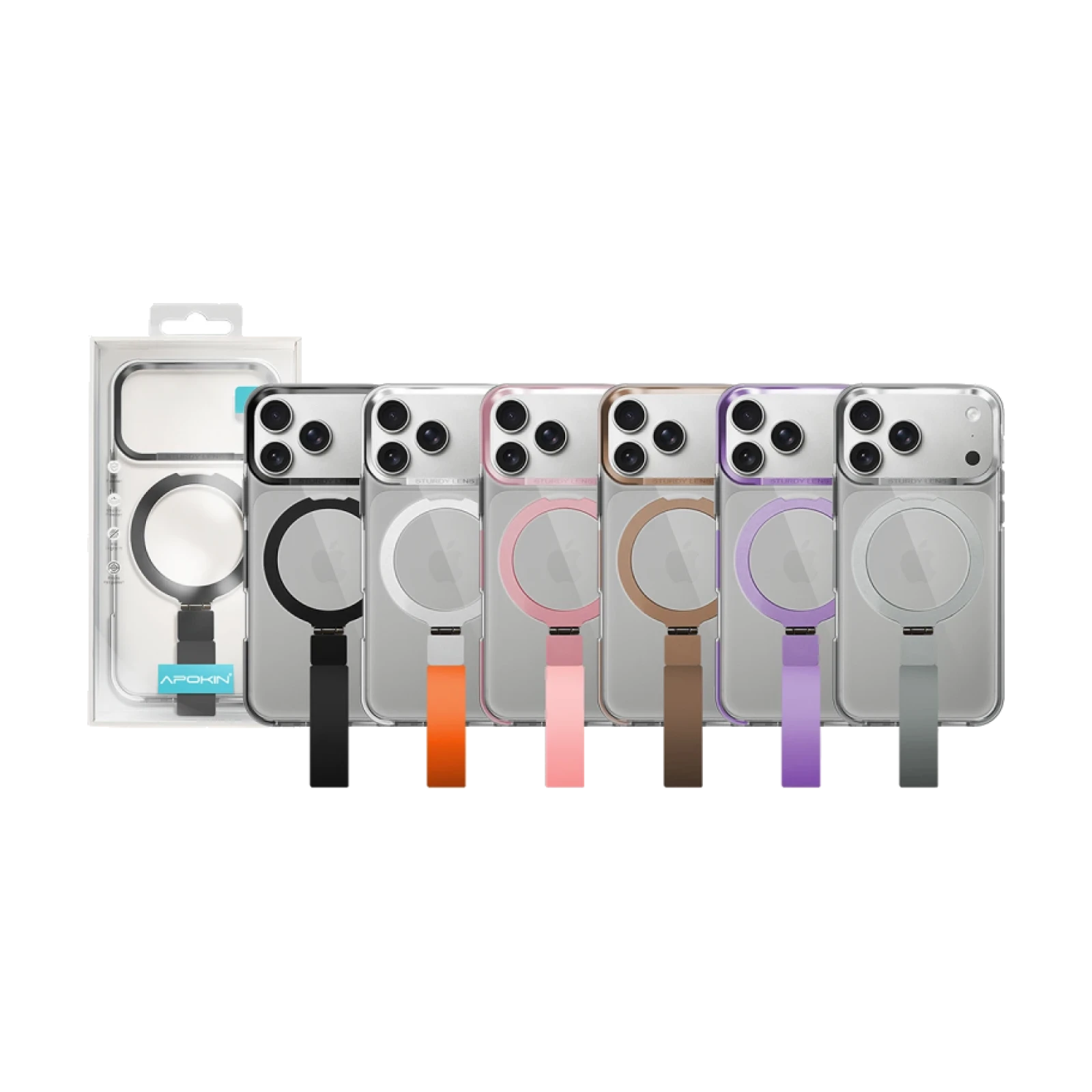 Funda con Soporte y Correa Magsafe Acrilica para iPhone 17 Pro / 18 Pro