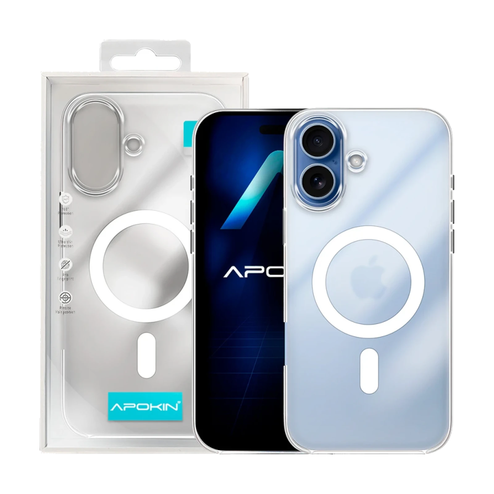 Funda transparente Mate con MagSafe para iPhone 17