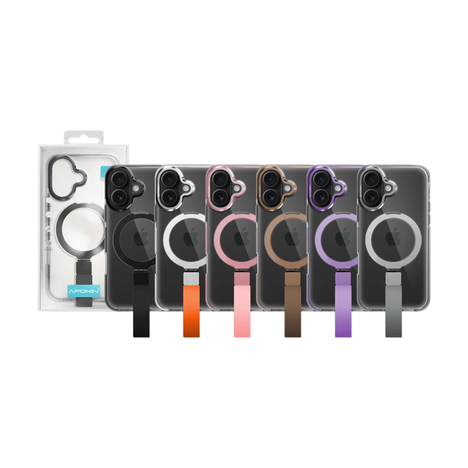 Funda con Soporte y Correa Magsafe Acrilica para iPhone 17