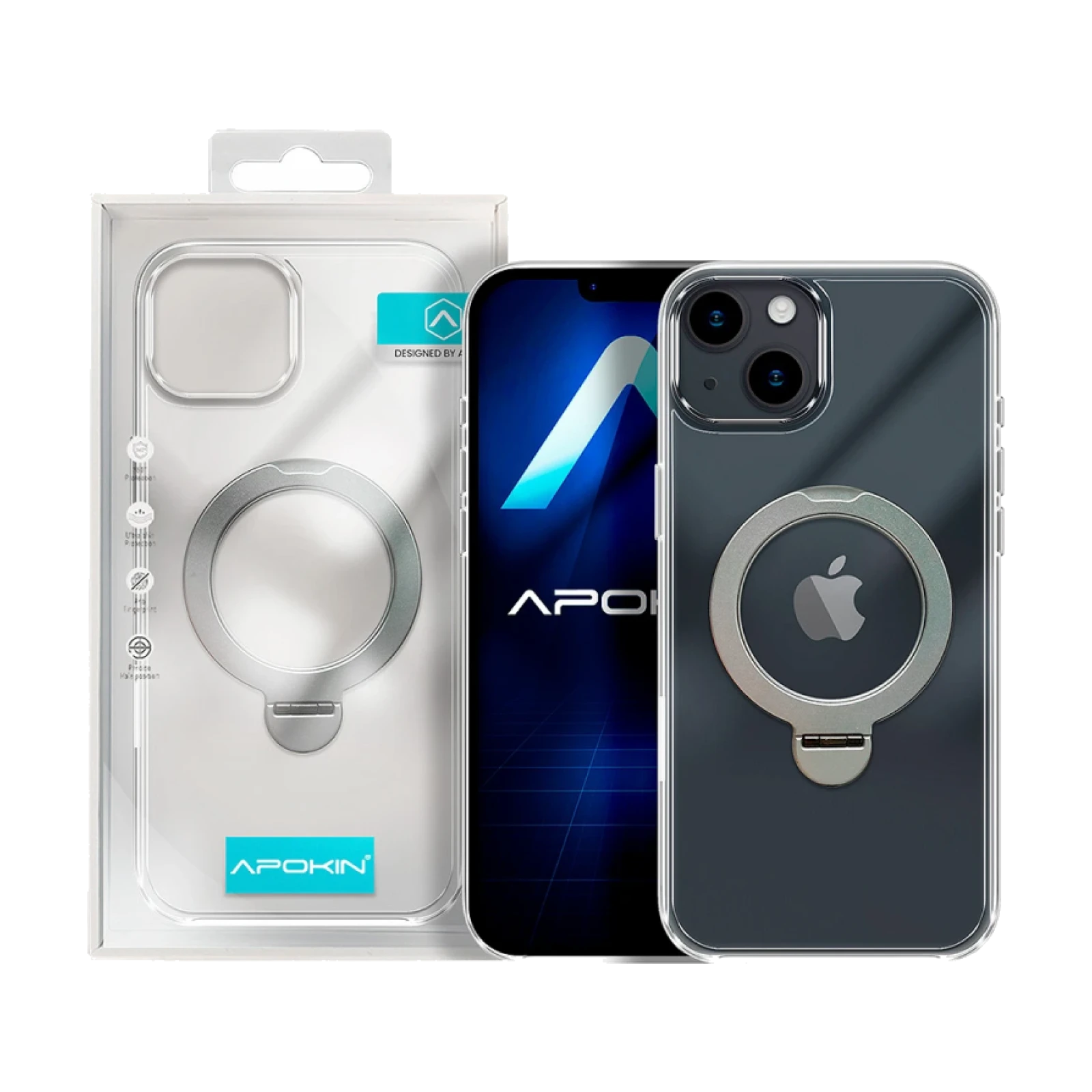Funda Puro Con Anilla Giratoria y Magsafe para iPhone 13/14