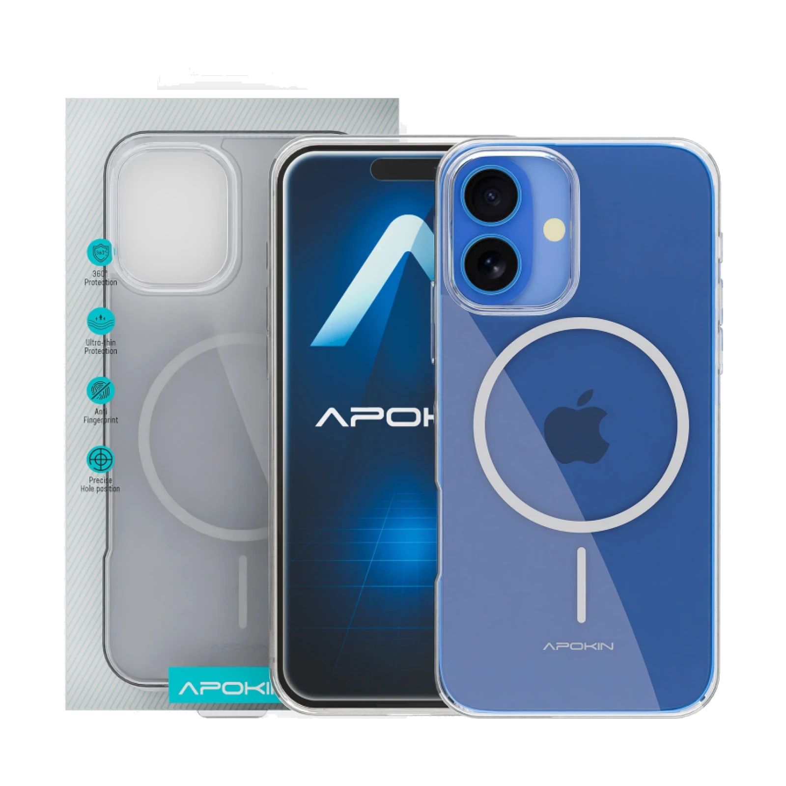 Funda Apokin Transparente MagSafe Slim para iPhone 17