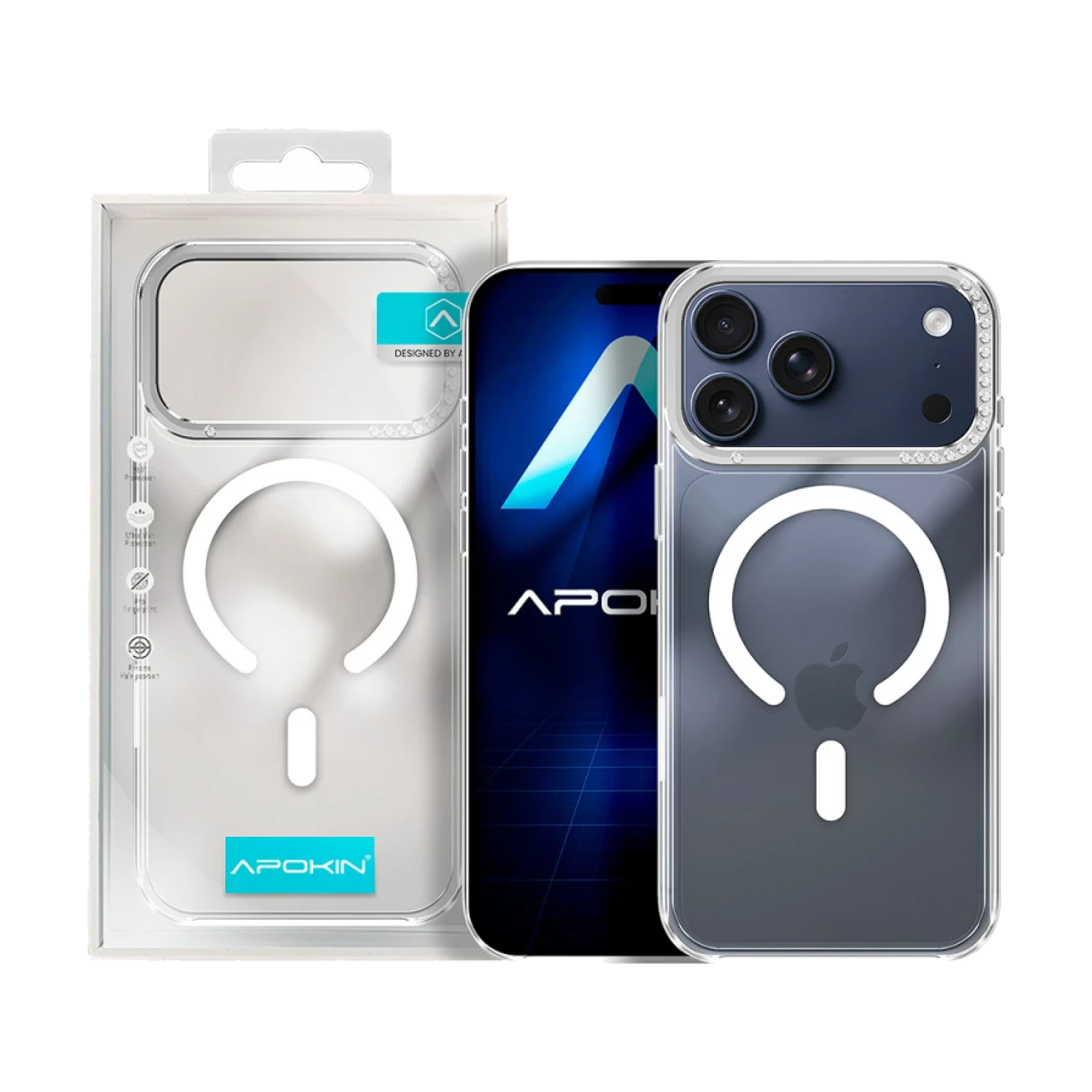 Funda Puro Diamante Acrilica con Magsafe para iPhone 17 Pro Max / 18 Pro Max
