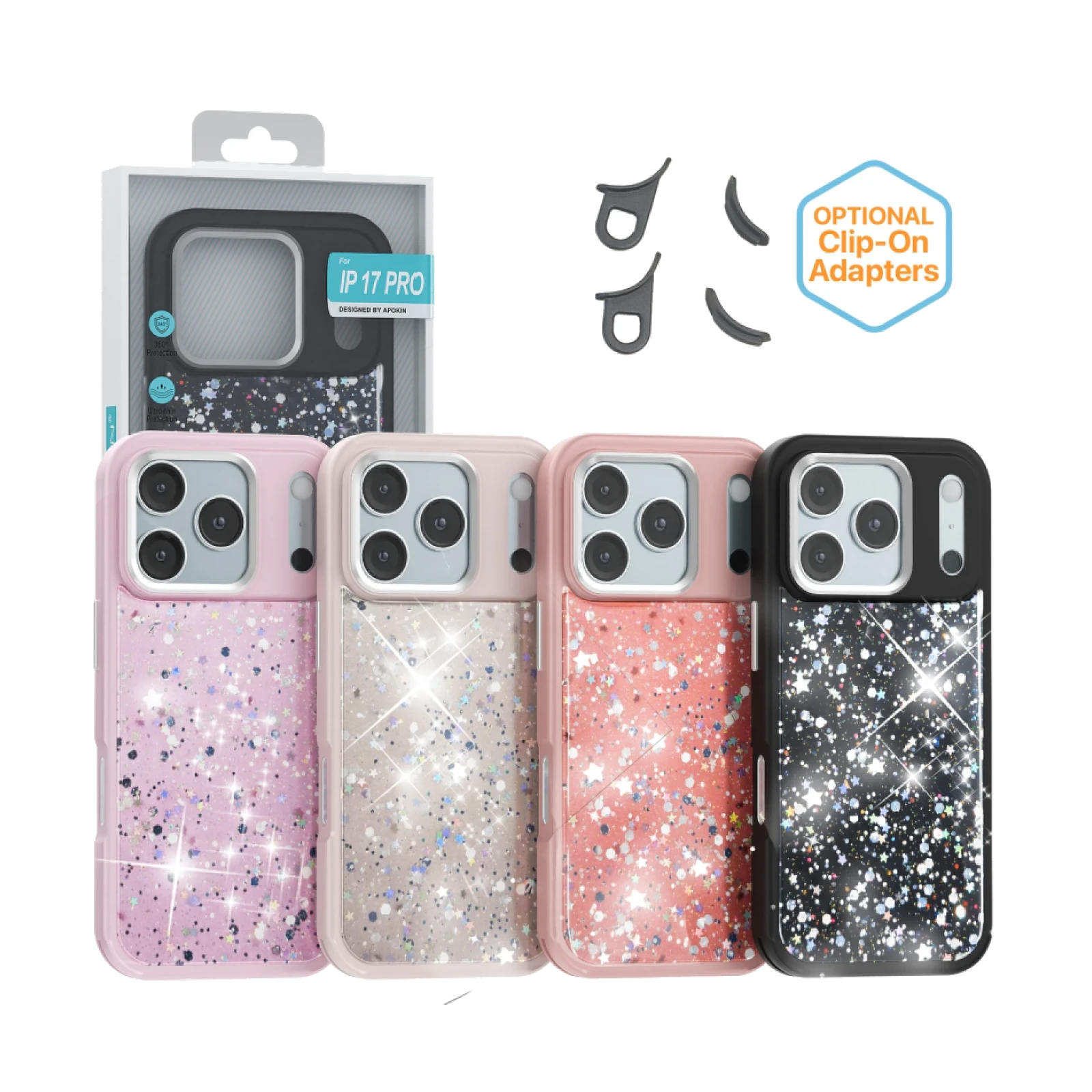 Funda Bling-Bling para iPhone 17 Pro