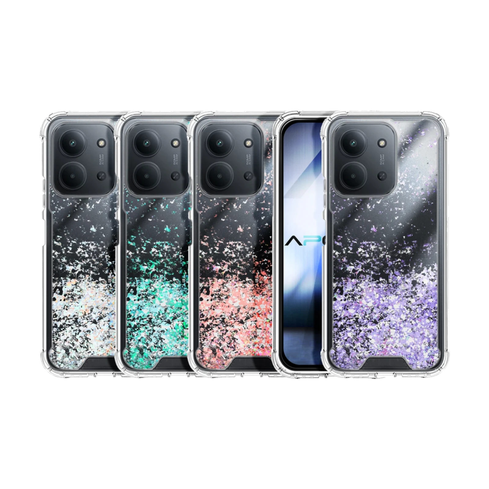 Funda Gel transparente purpurina Xiaomi Redmi 15C 173mm