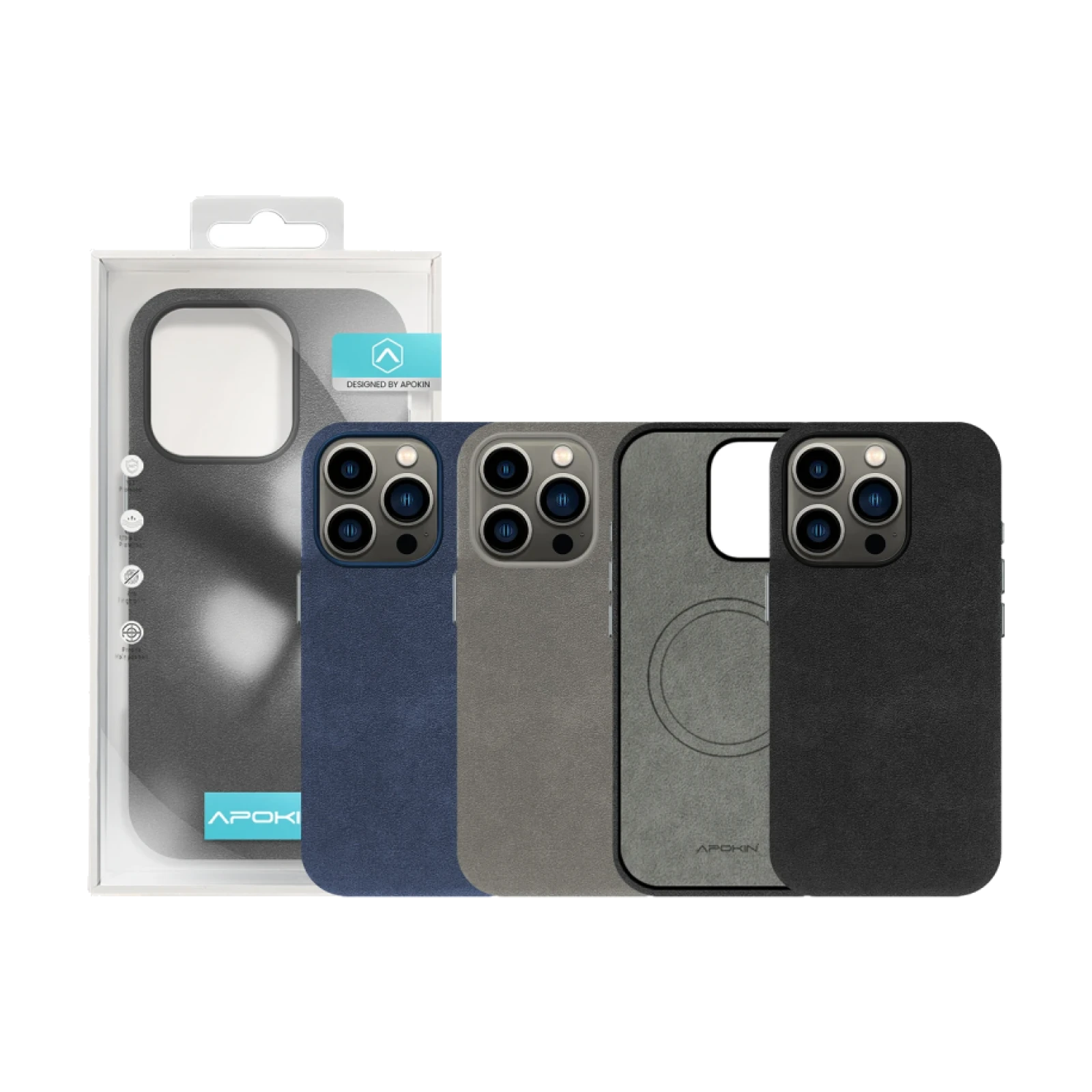 Funda Piel Alcántara para iPhone 13 Pro