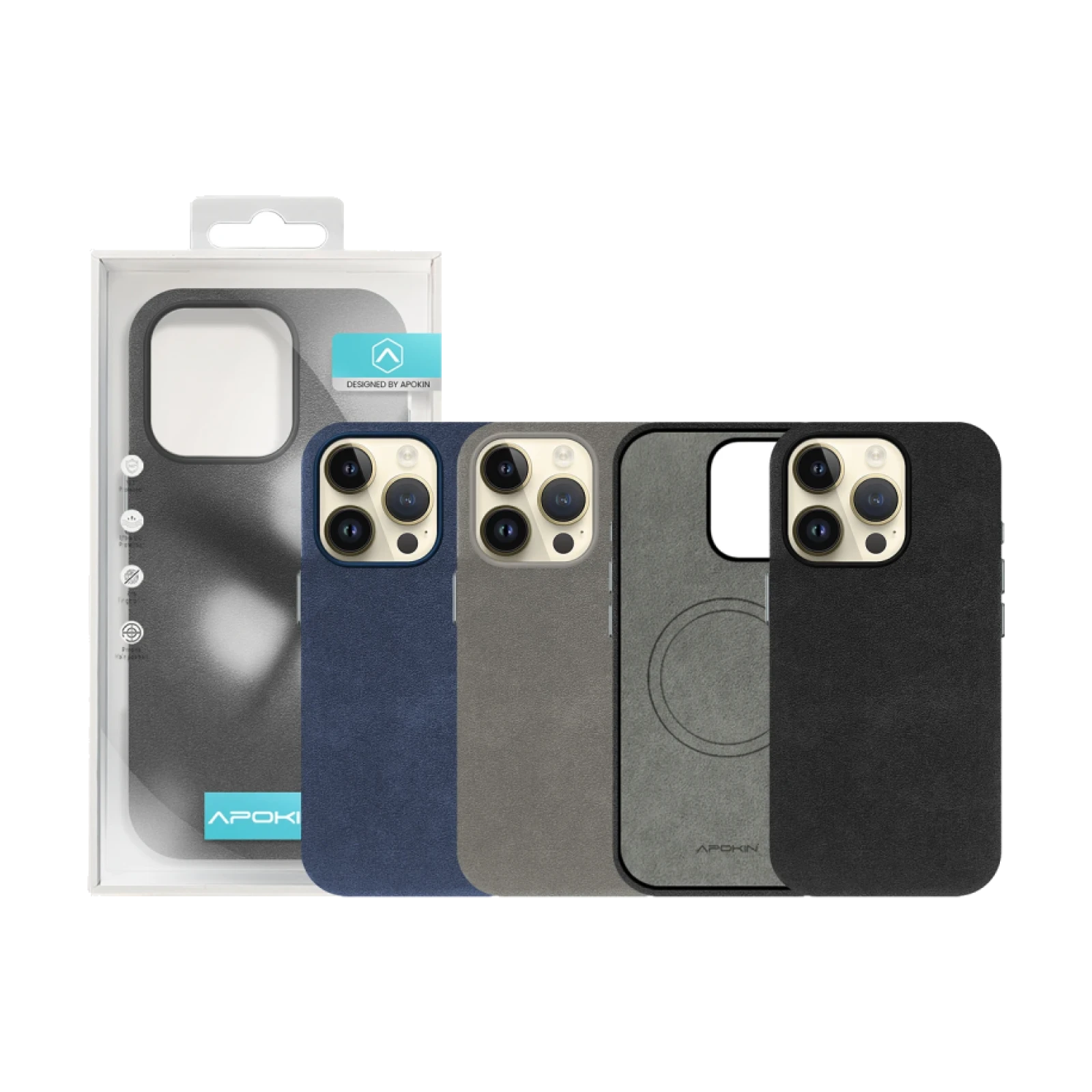 Funda Piel Alcántara para iPhone 14 Pro