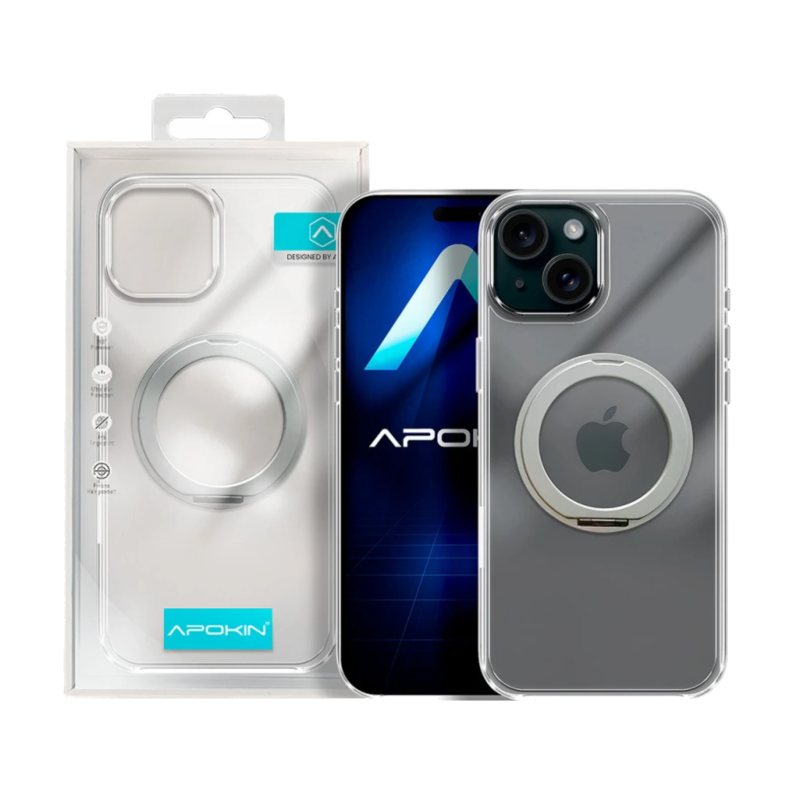 Funda Puro Con Anilla y Magsafe para iPhone 15