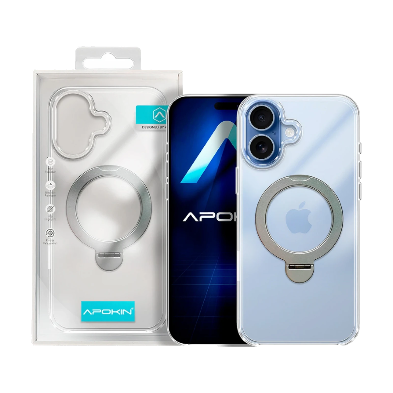 Funda Puro Con Anilla Giratoria y Magsafe para iPhone 17