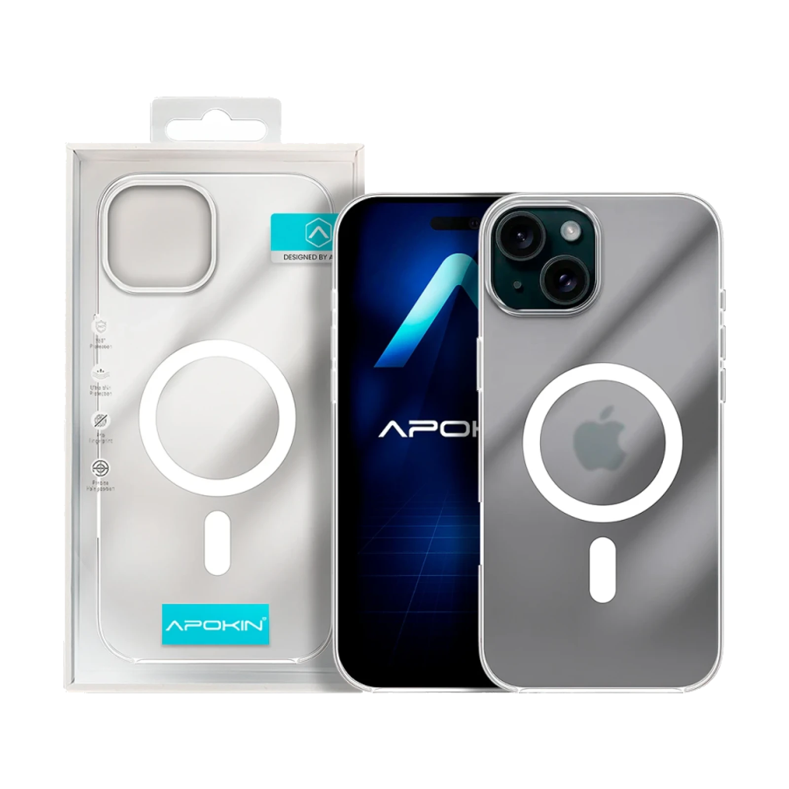 Funda transparente Mate con MagSafe para iPhone 15