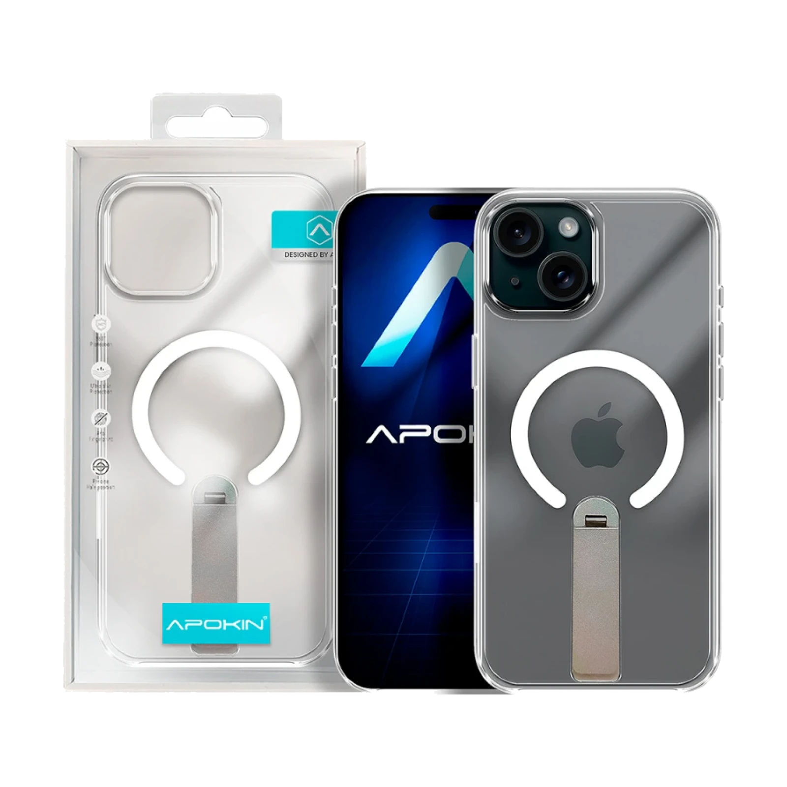 Funda Puro Con Soporte y Magsafe para iPhone 15