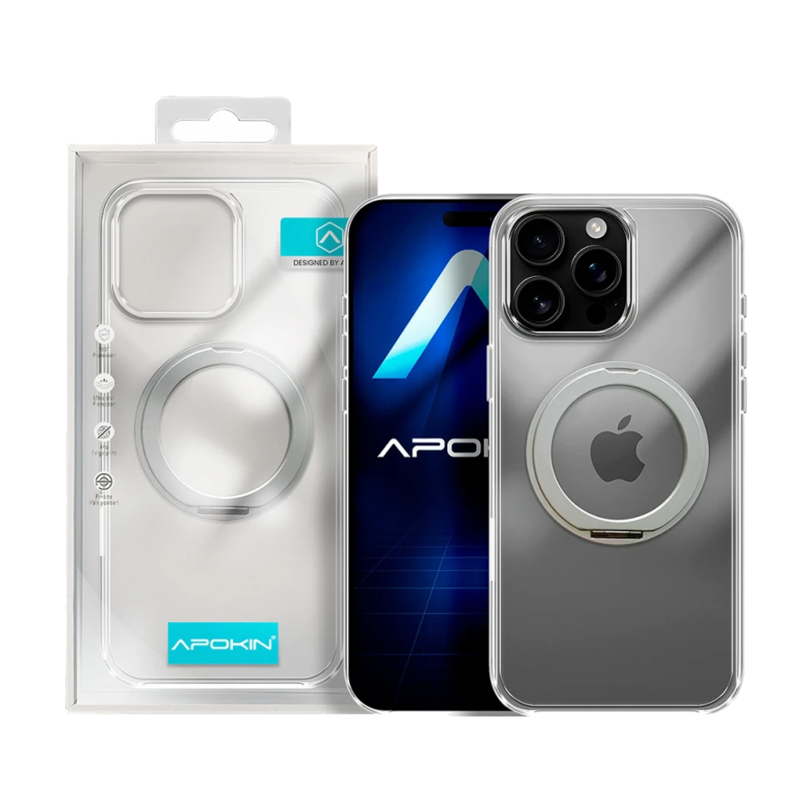 Funda Puro Con Anilla y Magsafe para iPhone 16 Pro