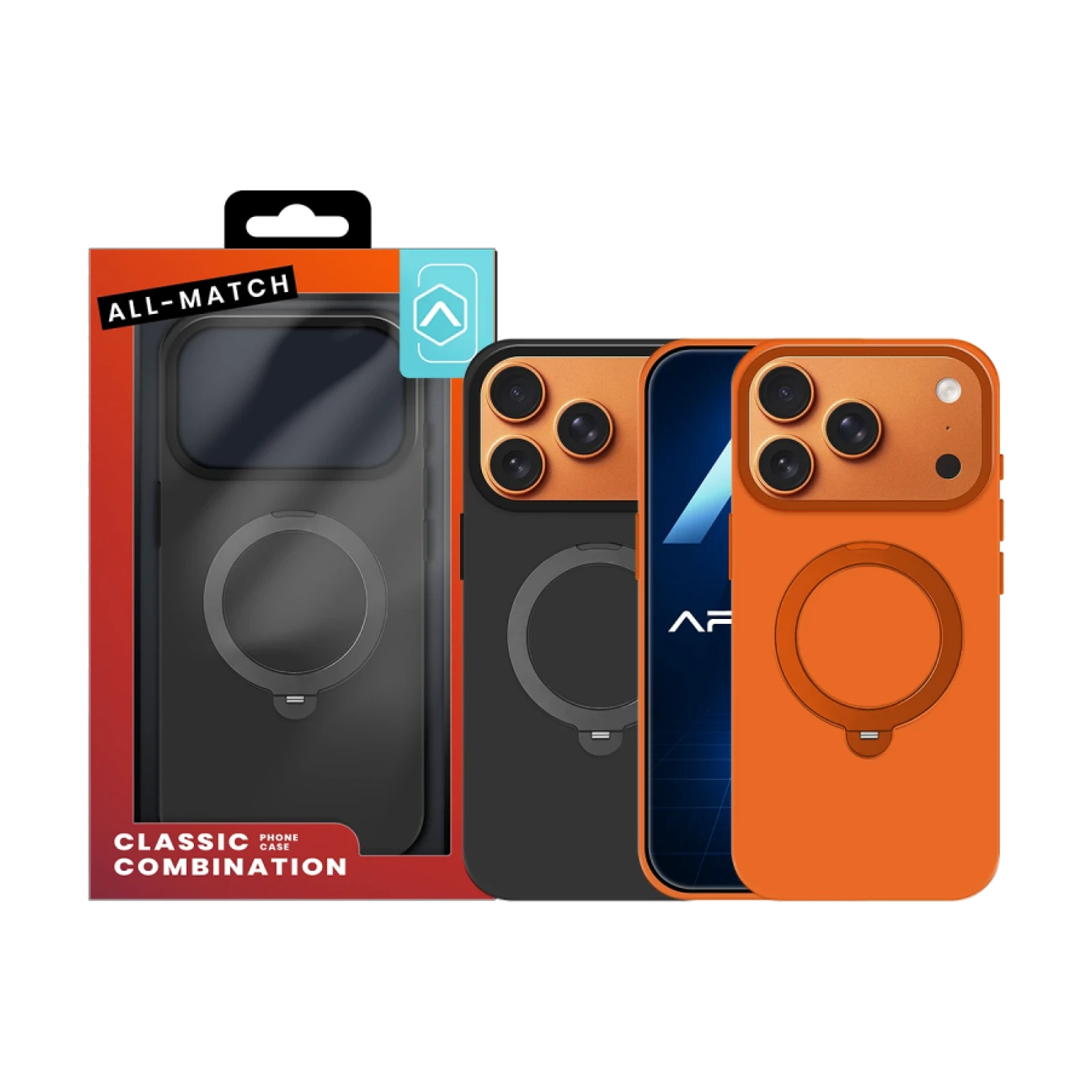 Funda Allmatch Silicona Ultrasuave con Anilla iPhone 17 Pro Max / 18 Pro Max