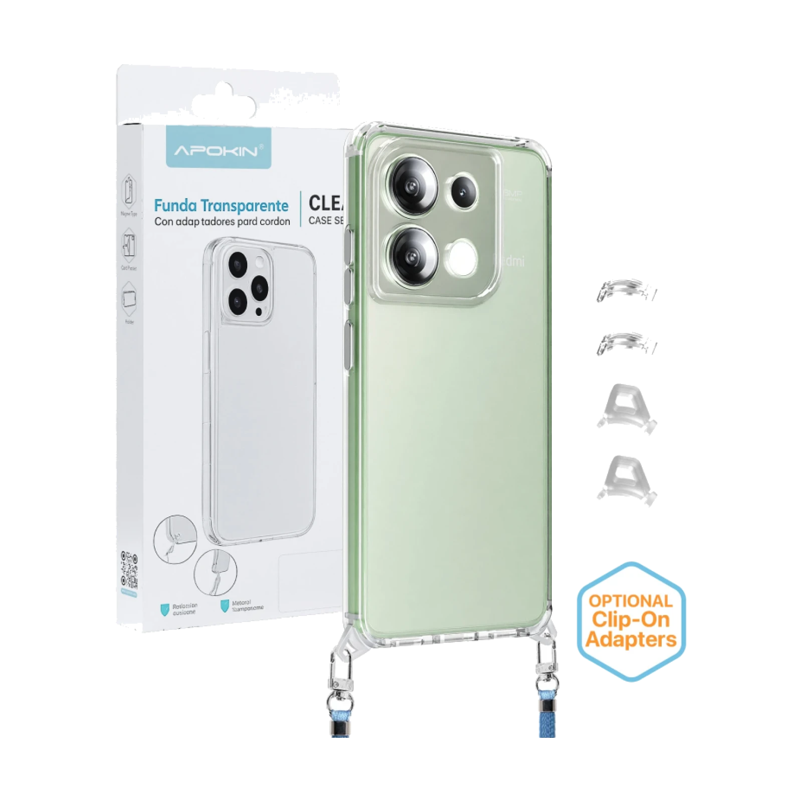 Funda 2en1 ClearStrap Transparente para Xiaomi Redmi 15 4G