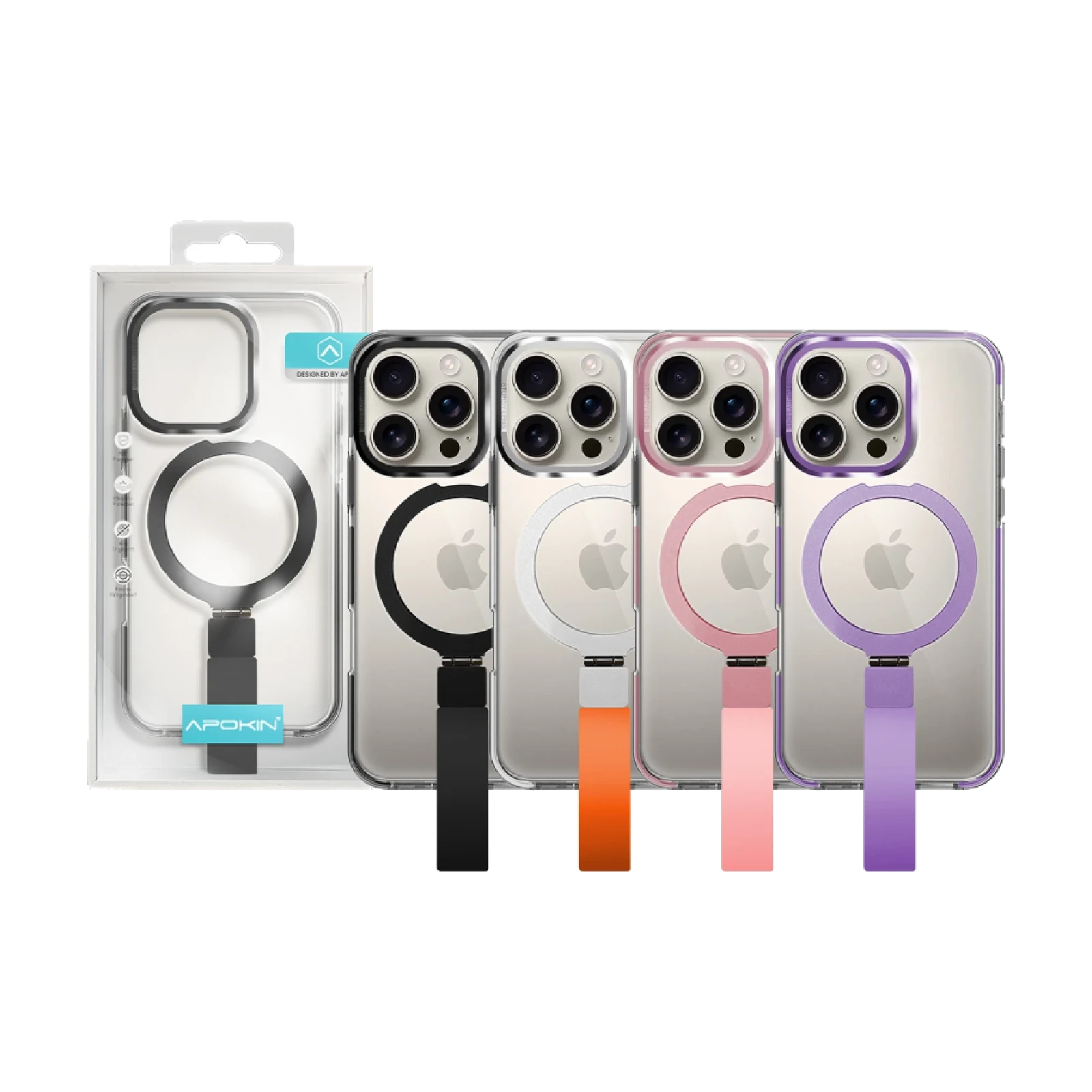 Funda con Soporte y Correa Magsafe Acrilica para iPhone 16 Pro Max