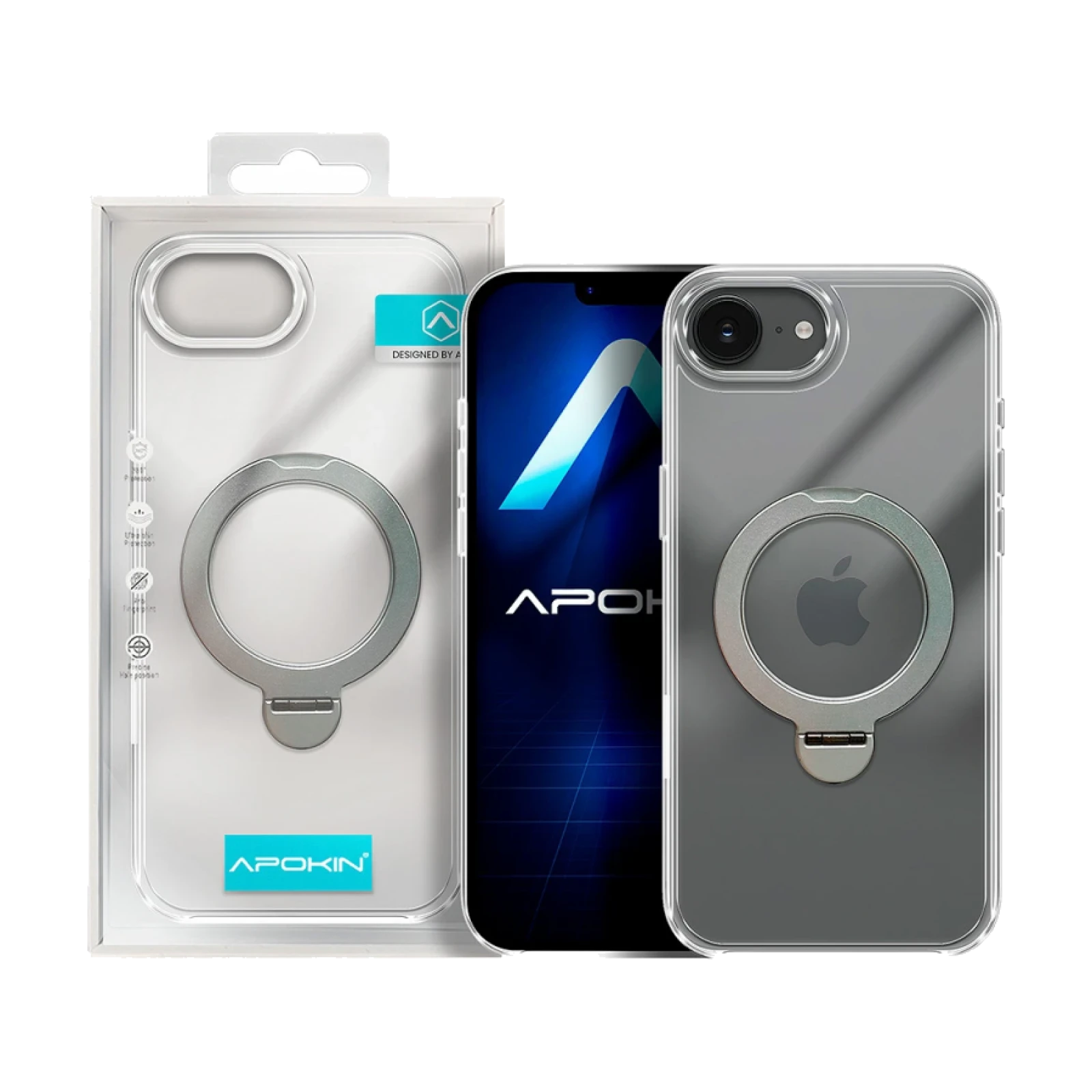 Funda Puro Con Anilla y Soporte Magsafe para iPhone 16E