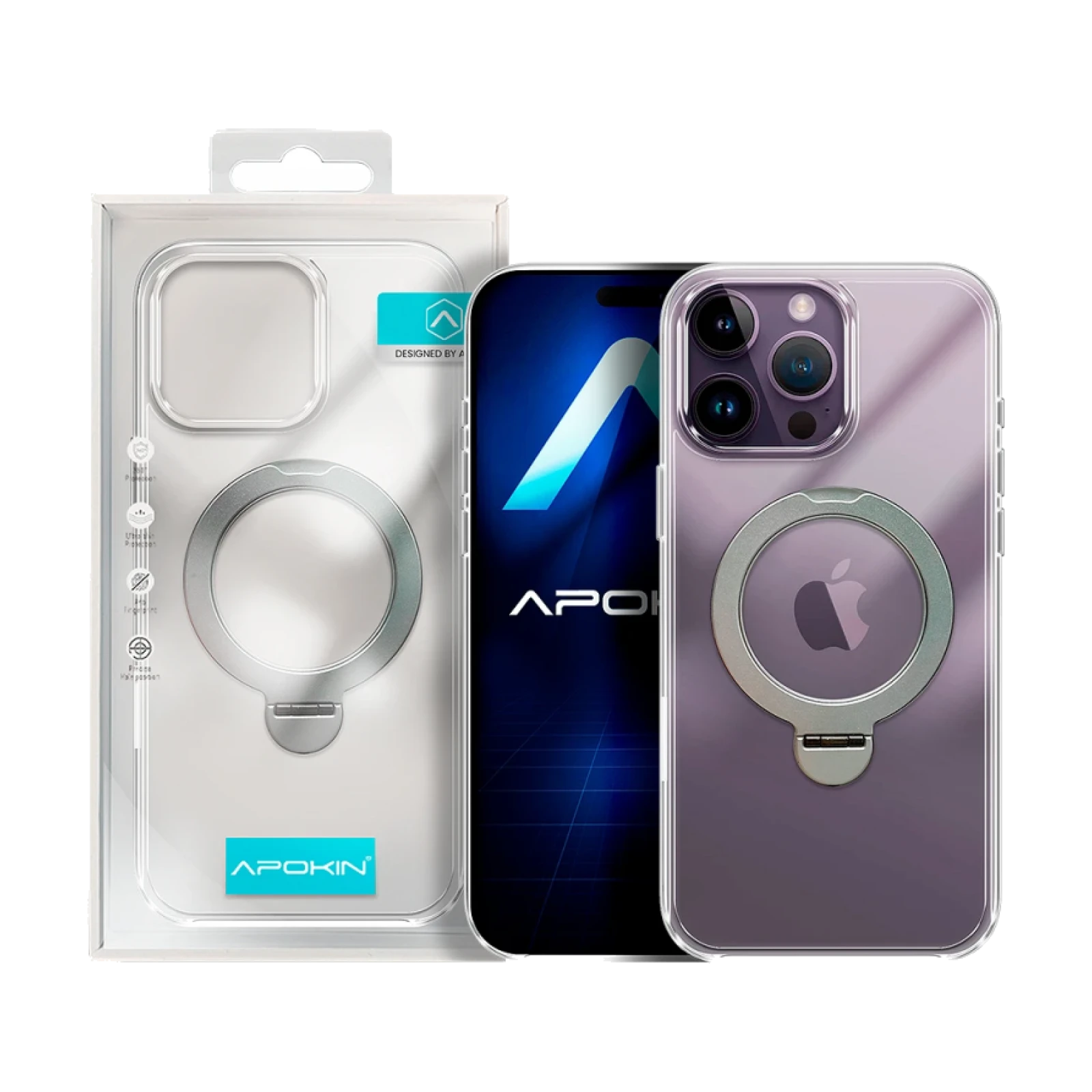 Funda Puro Con Anilla Giratoria y Magsafe para iPhone 14 Promax