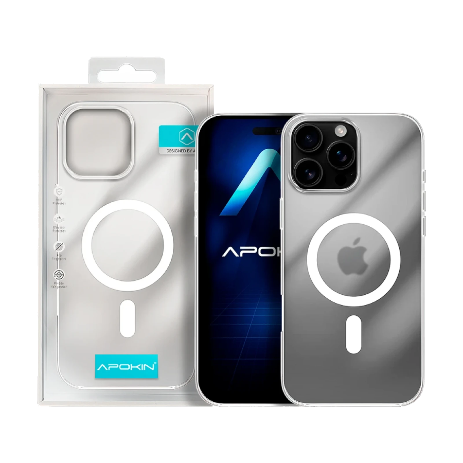 Funda transparente Mate con MagSafe para iPhone 15 Pro