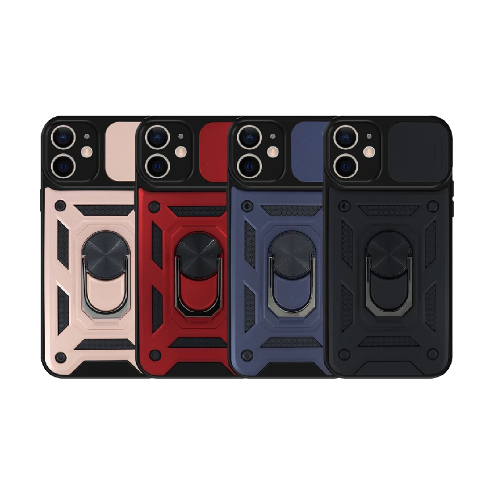 Funda con Anilla y Cámara Deslizante iPhone 11 con Imán