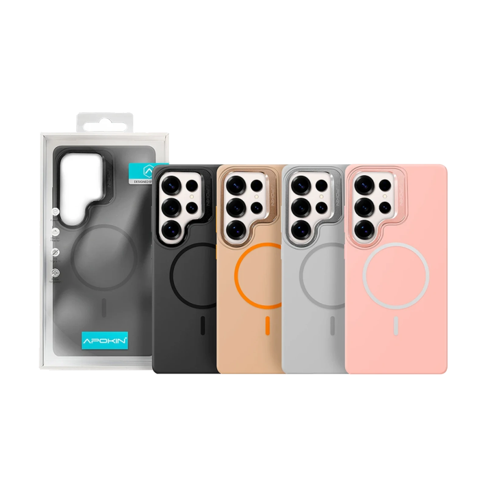 Funda Silicona Premium con Magsafe y Soporte Samsung Galaxy S24 Ultra