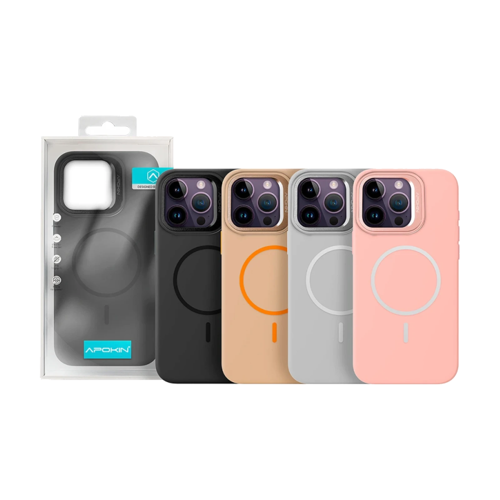 Funda Silicona Premium con Magsafe y Soporte iPhone 14 Pro