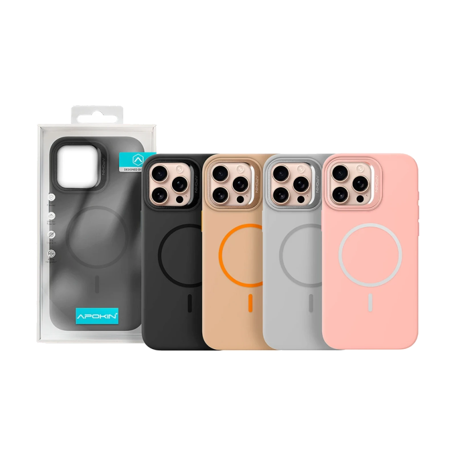 Funda Silicona Premium con Magsafe y Soporte iPhone 15 Pro