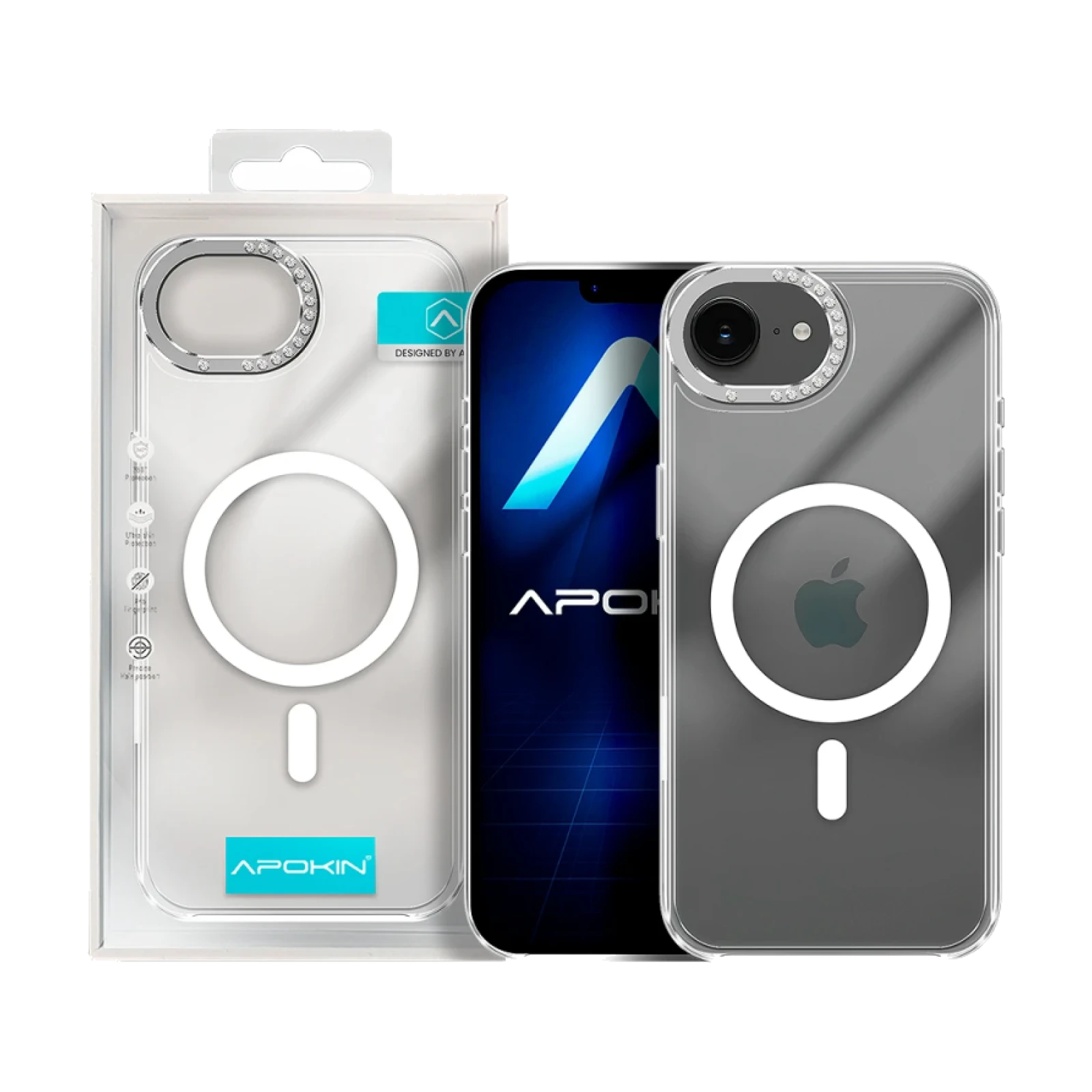 Funda Puro Diamante Acrilica con Magsafe para iPhone 16E