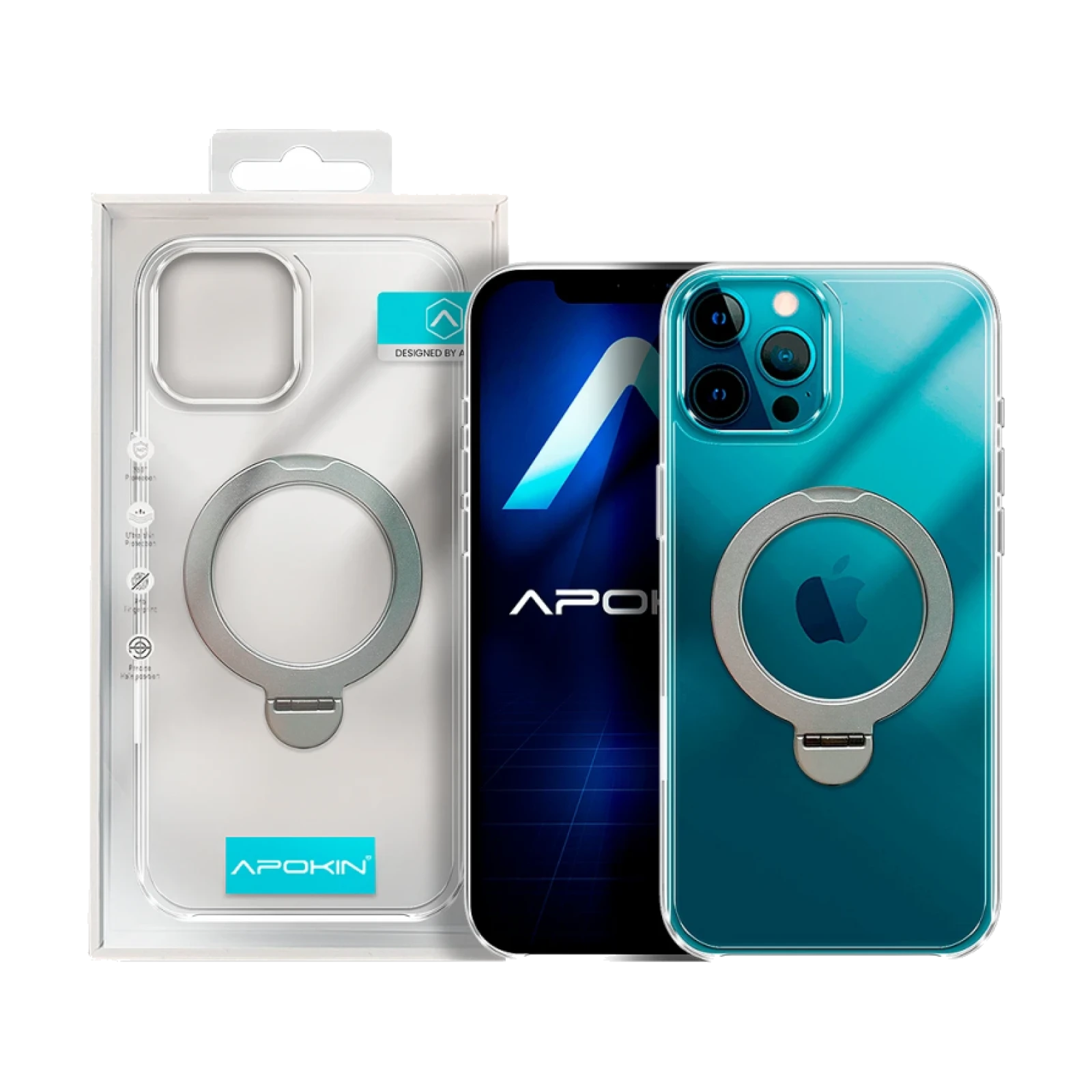 Funda Puro Con Anilla Giratoria y Magsafe para iPhone 12/12Pro