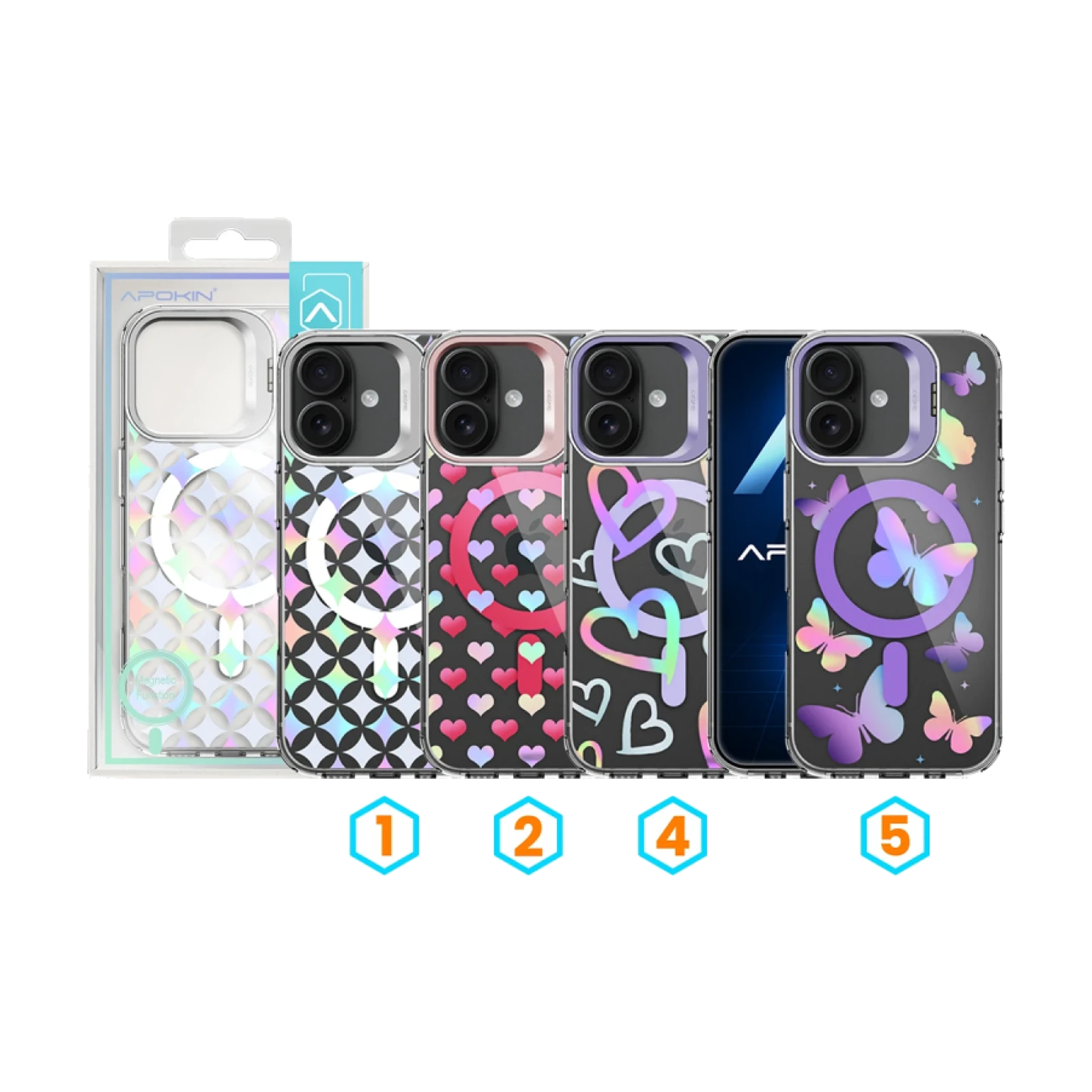 Funda Iridiscente Metalizada Magsafe con Dibujos iPhone 17