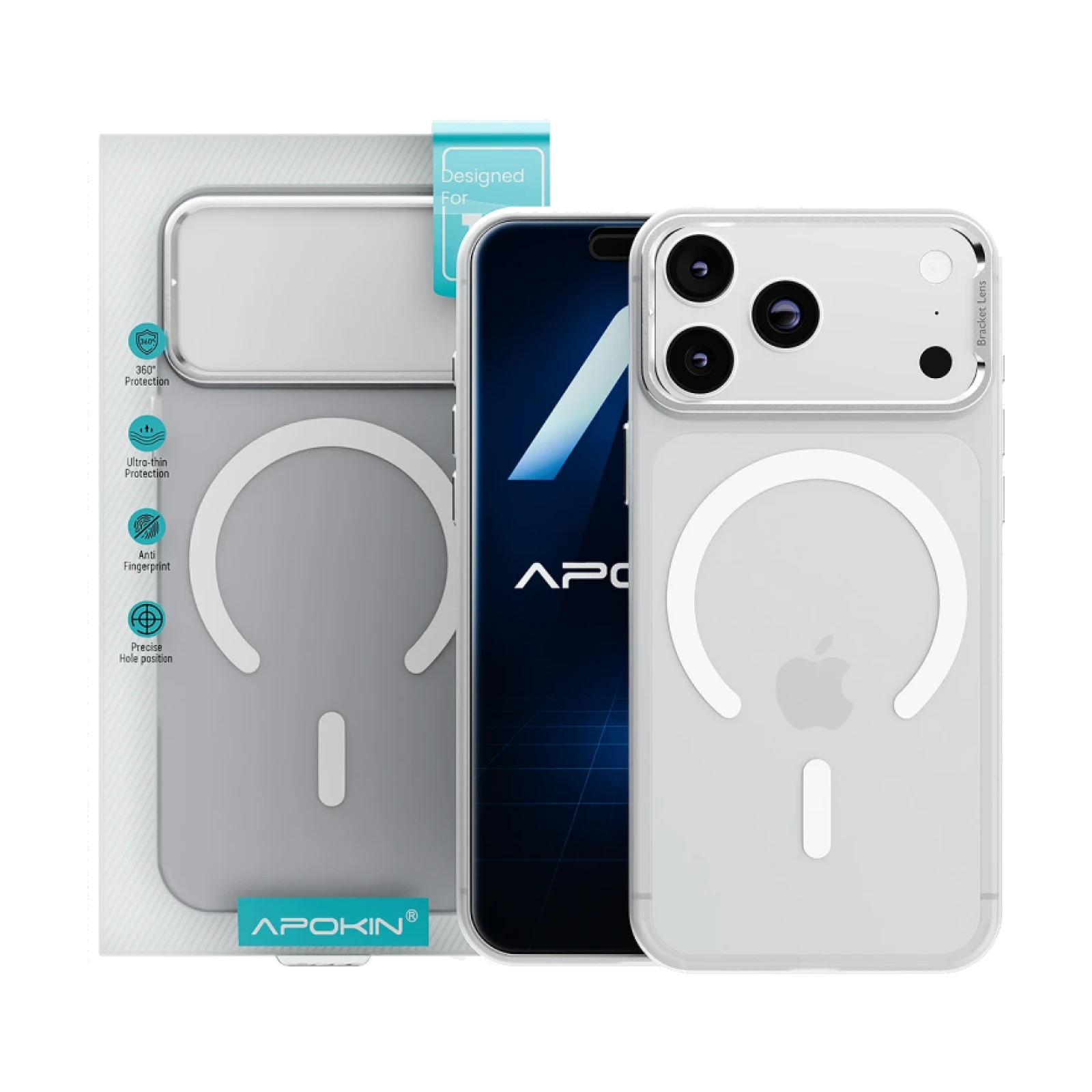 Funda Smoked Terciopelo con Magsafe iPhone 17 Pro Max / 18 Pro Max - Transparente