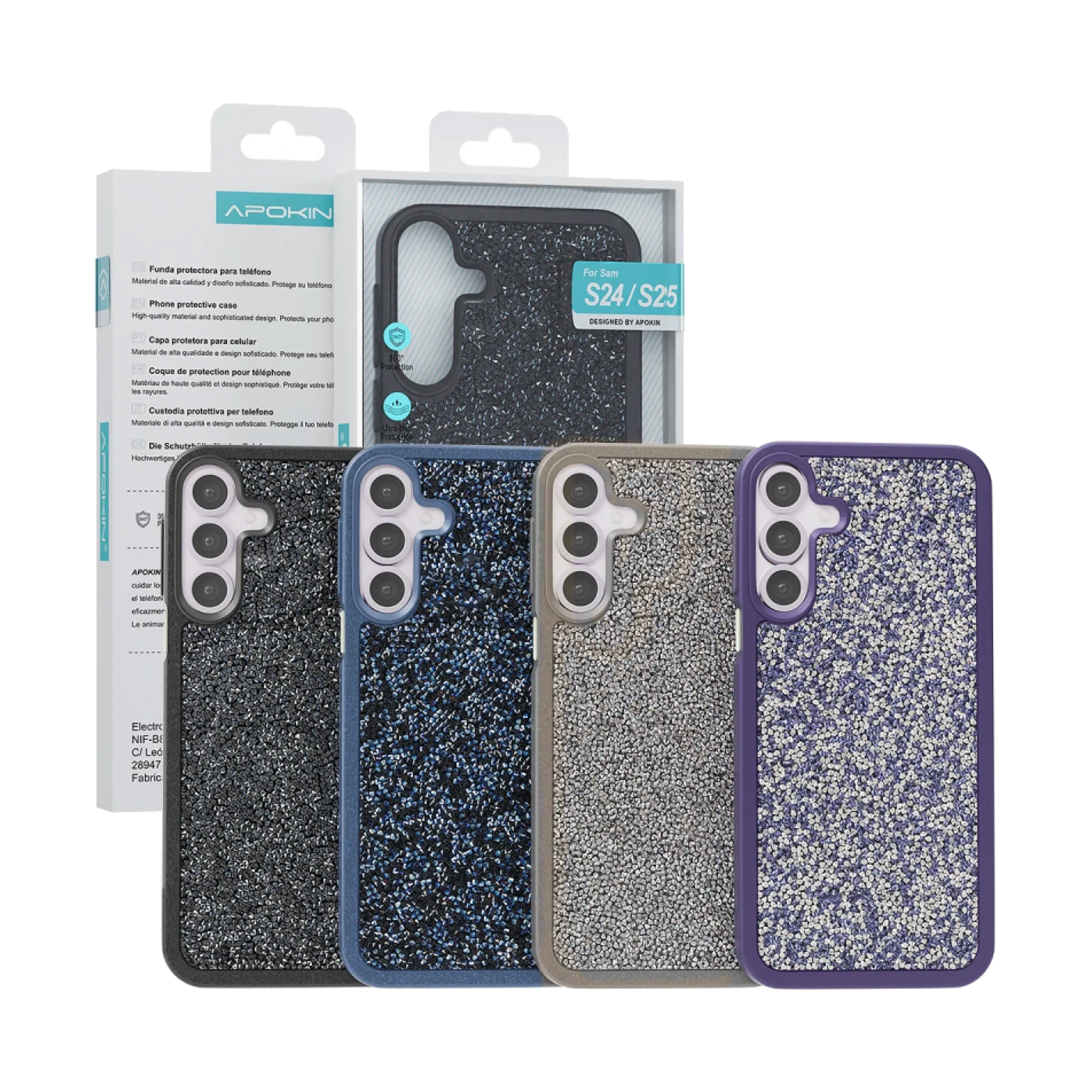 Funda Silicona con Cristales Diamante Samsung Galaxy S26