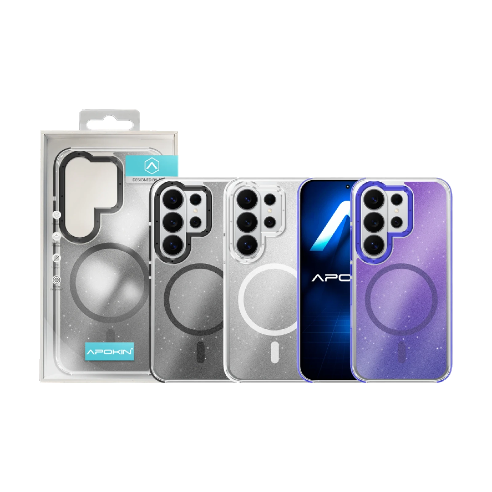 Funda Purpurina con Magsafe Apokin Samsung S26 Ultra