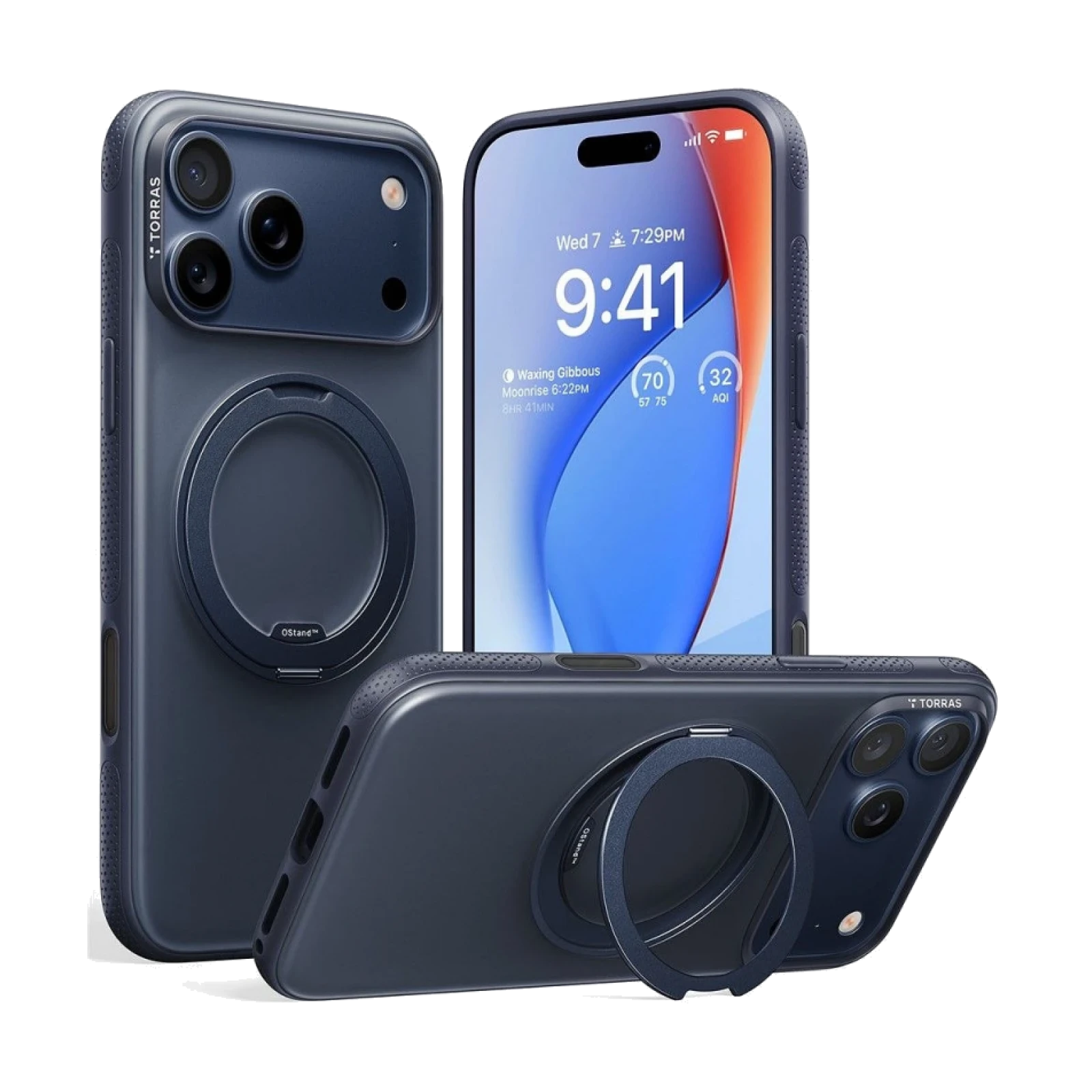 Funda Torras para iPhone 17 Pro / 18 Pro Ostand R Fitness Series AZUL MARINO