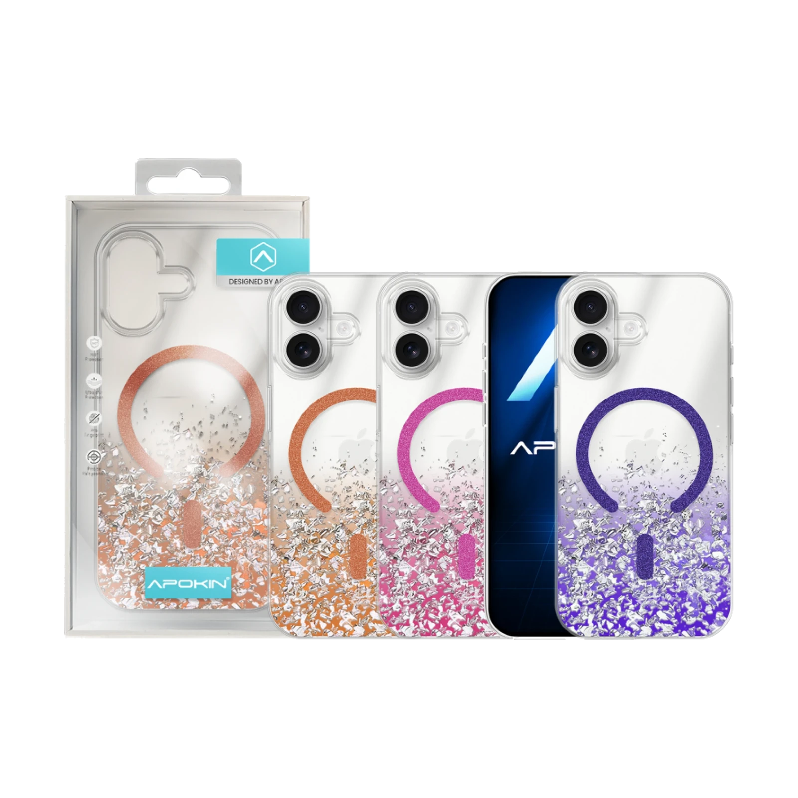 Funda Bling-Bling con Magsafe para iPhone 17