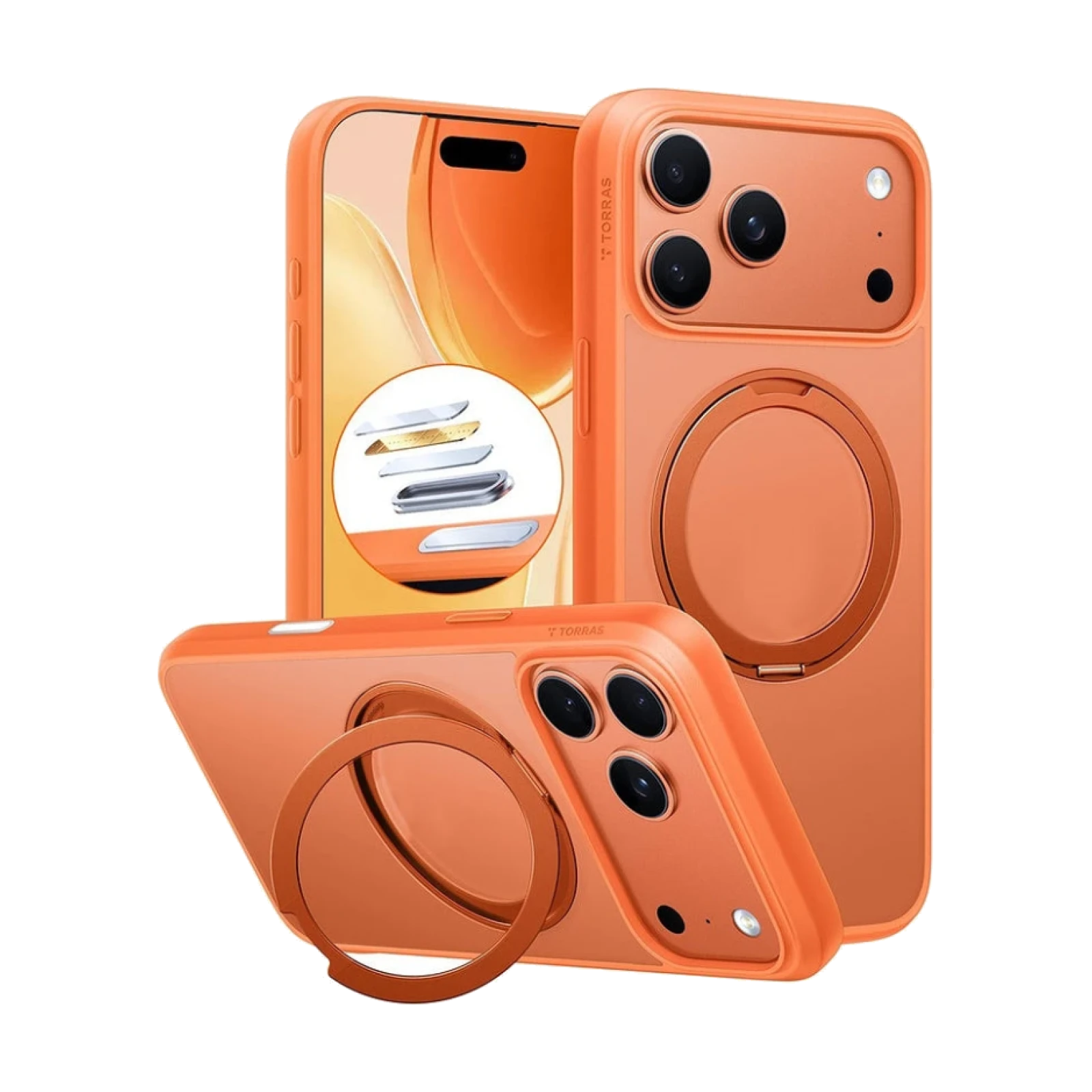 Funda Torras iPhone 17 Pro Max / 18 Pro Max Ostand Pro Series NARANJA