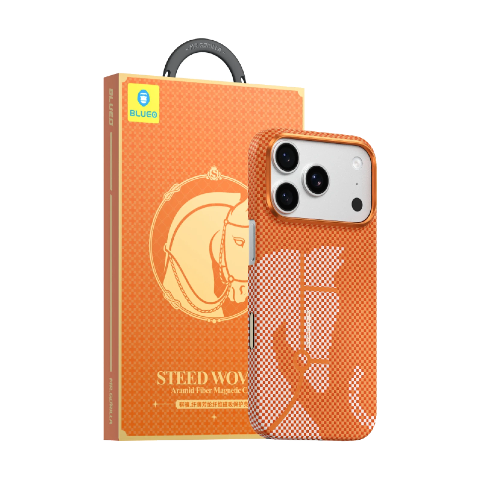 Funda magnética Steed Woven de fibra de aramida para IPHONE 17 PRO / 18 PRO