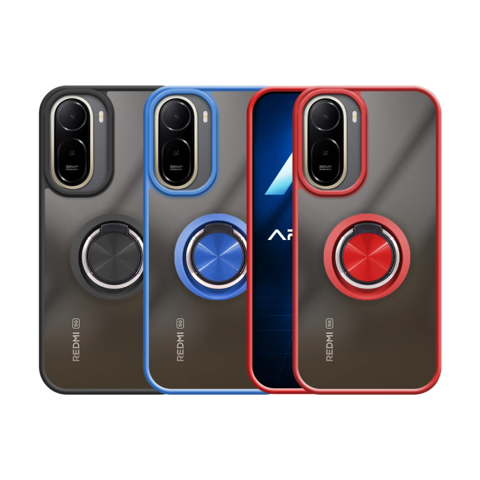 Funda Gel Xiaomi Redmi A7 Iman con soporte Smoked