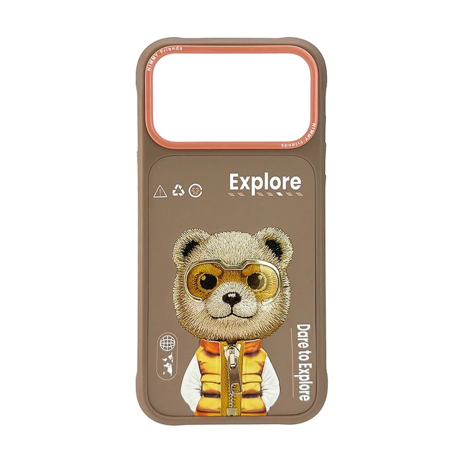 Funda Nimmy Friends Cool and Cute 2.0 Series bordada para IPHONE 16 PRO MAX Oso