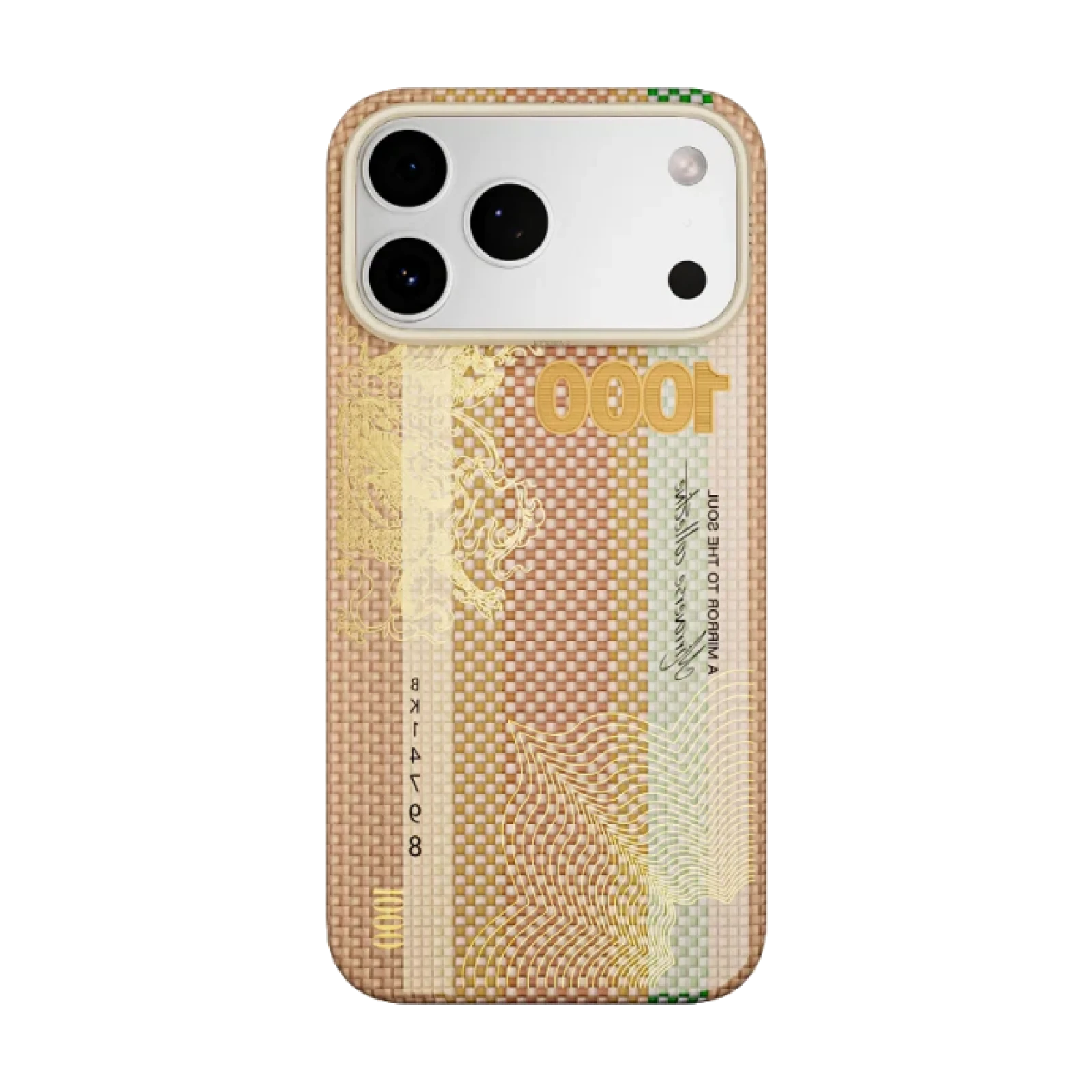 Funda AIRITY Serie A mirror to de Soul de fibra de aramida para IPHONE 17 PRO / 18 PRO Dorado
