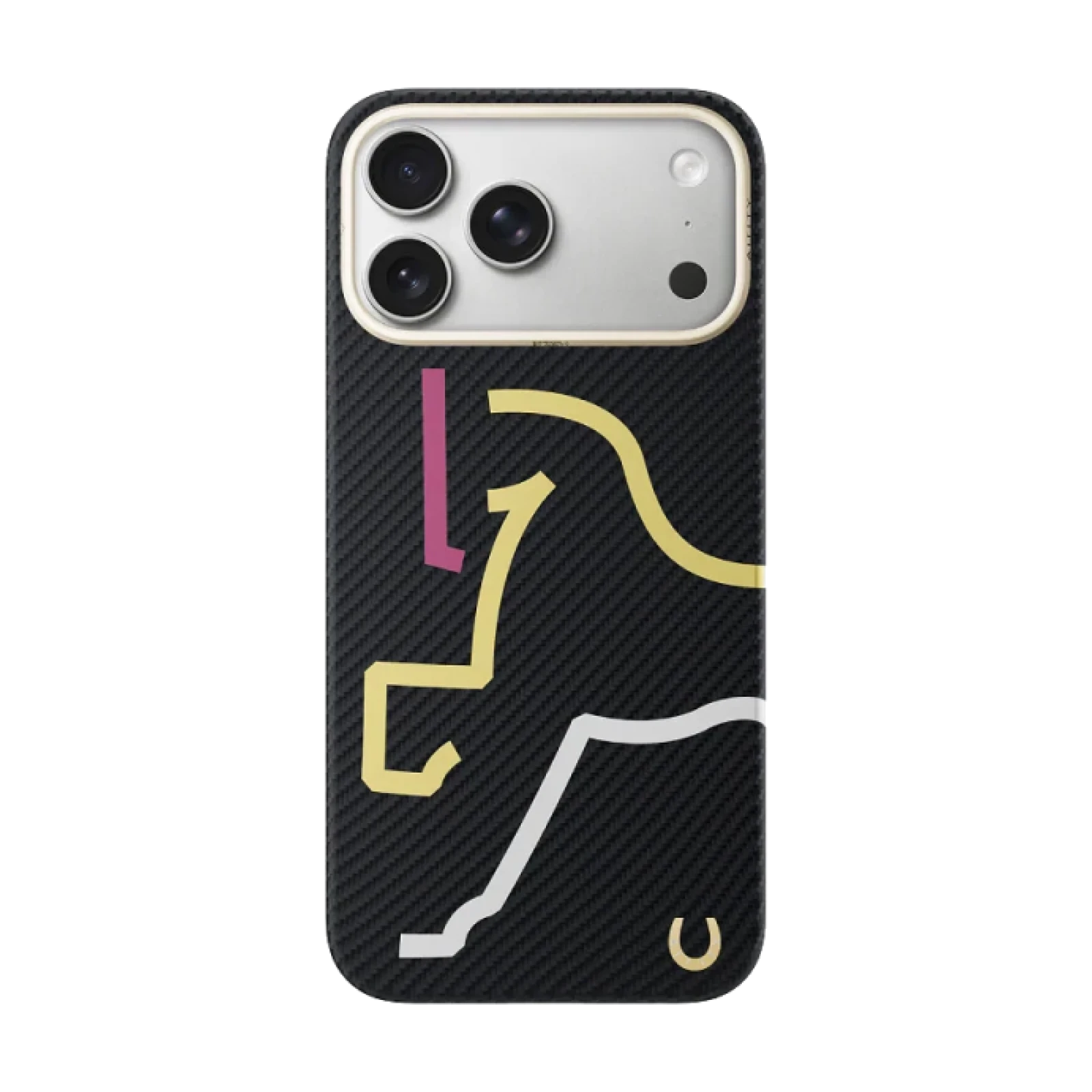 Funda AIRITY Edición Limitada Año del Caballo de fibra de aramida para IPHONE 17 PRO / 18 PRO Negro y Neon