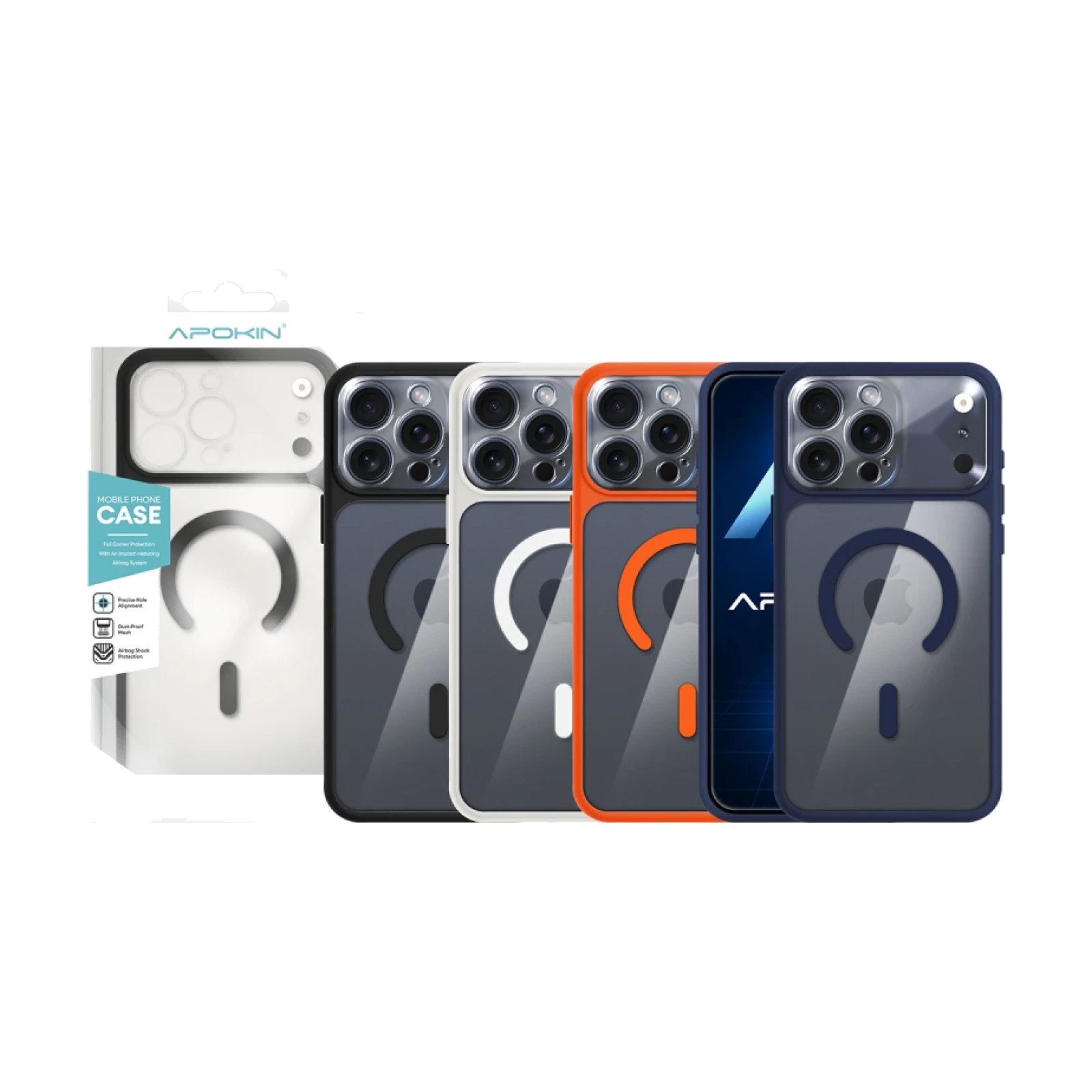 Funda Transparente Magnética Compatible con MagSafe y Protección Integral de Cámara para iPhone 15 Pro Max