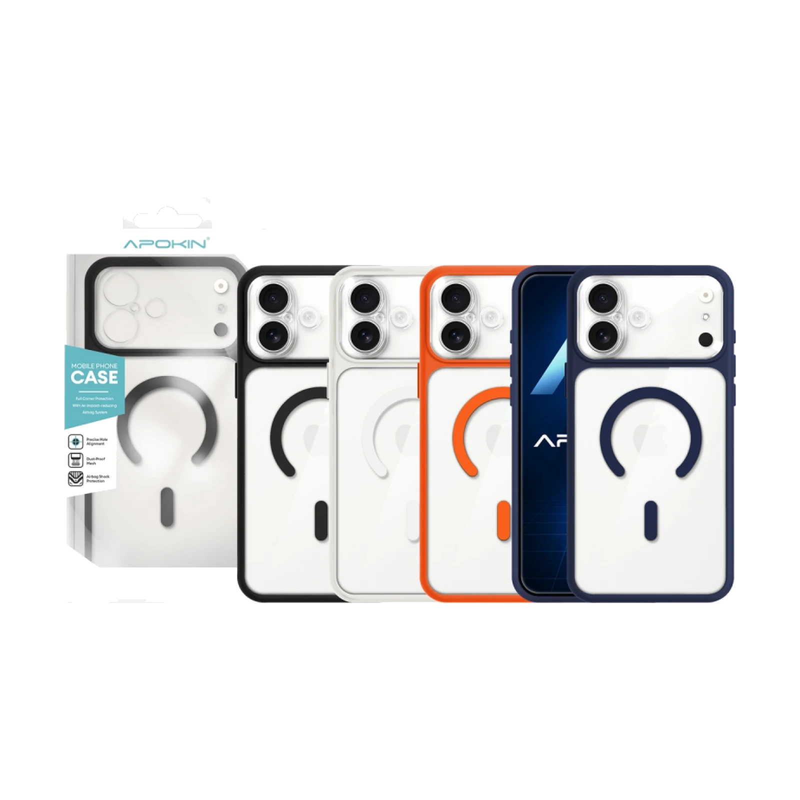 Funda Transparente Magnética Compatible con MagSafe y Protección Integral de Cámara para iPhone 17
