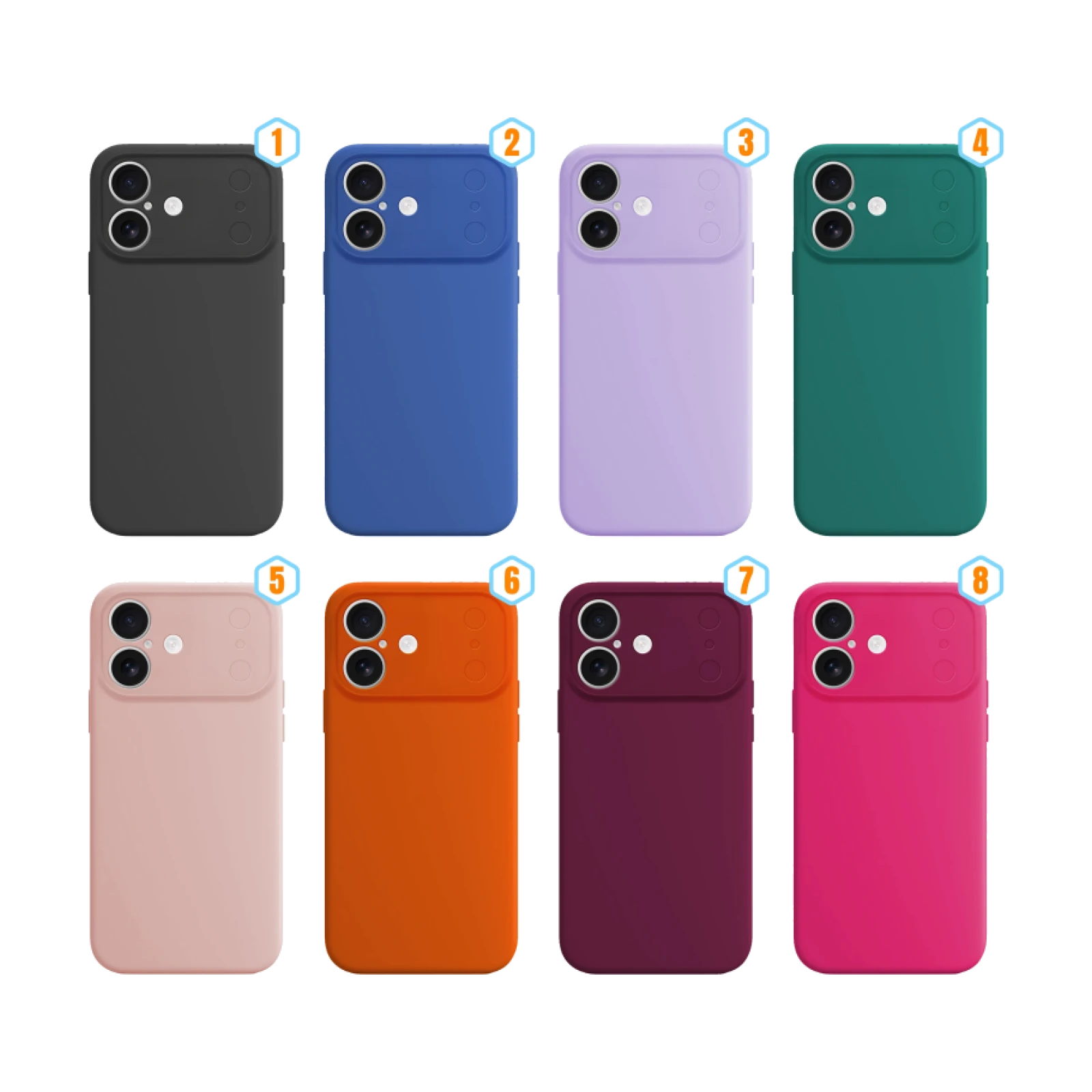 Funda de Silicona con Protección Integral de Cámara para iPhone 17