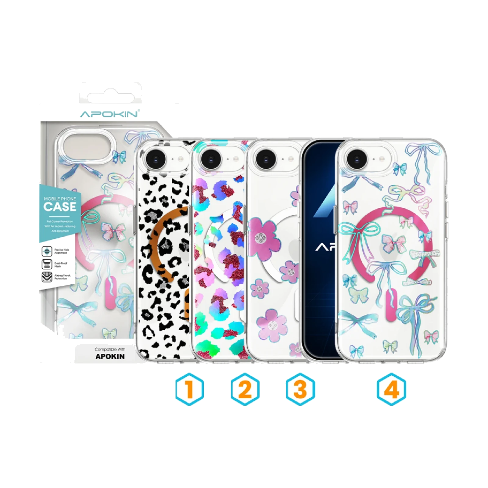 Funda Silicona Dibujos con Magsafe y Dibujo iPhone 16e/17e - 4 Diseños Ref:98551