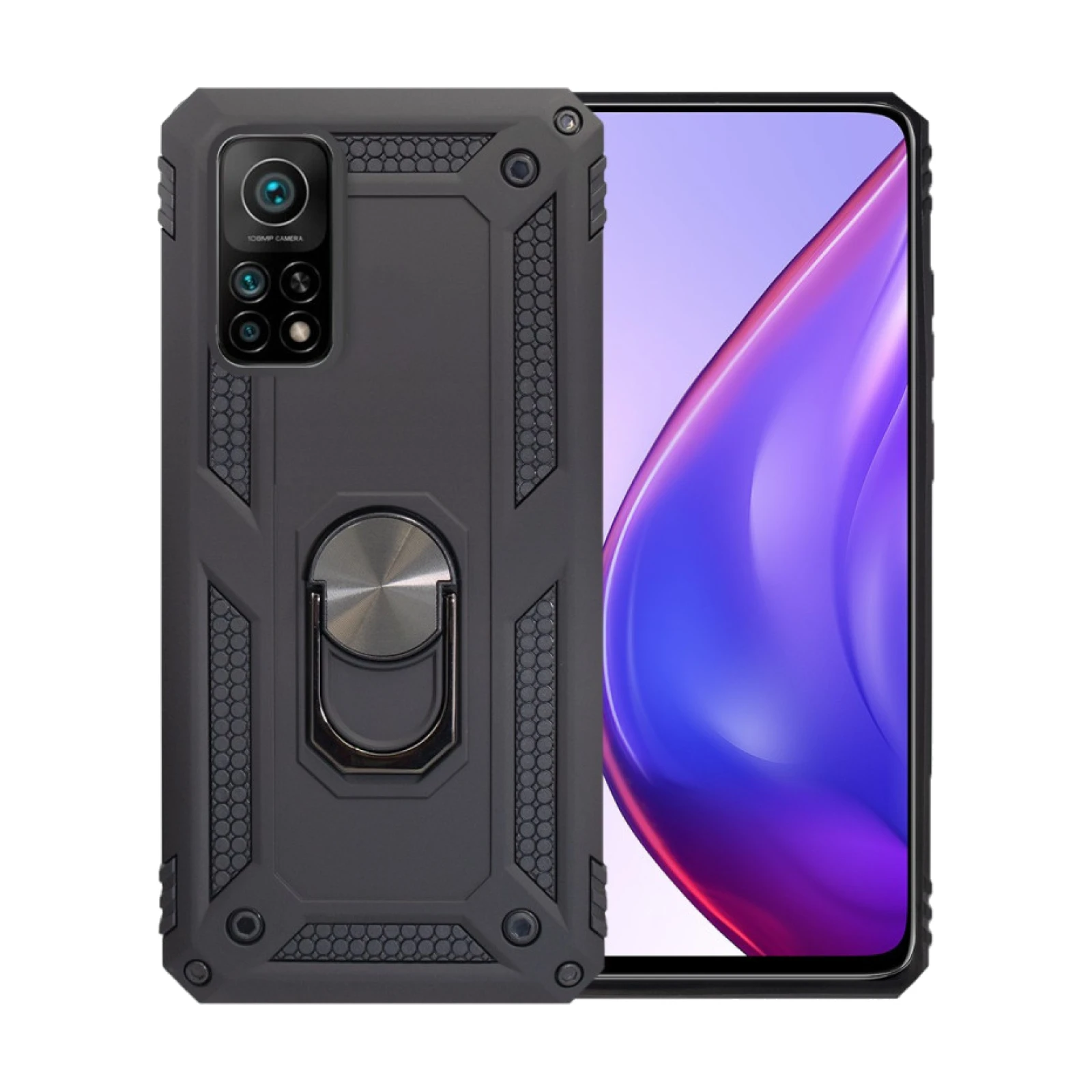 Funda Aluminio Antigolpe Xiaomi Mi 11 con Iman y Soporte de Anilla 360