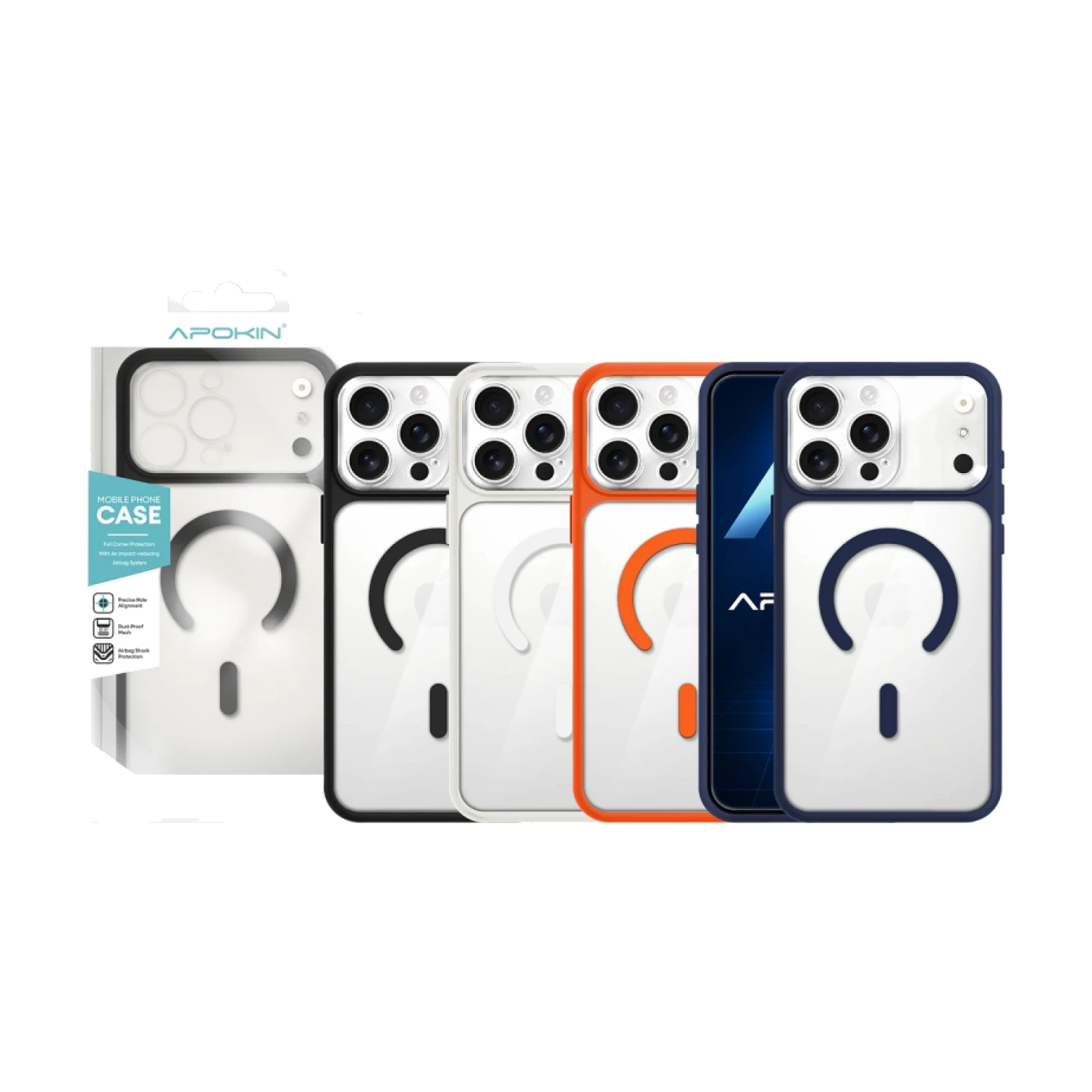 Funda Transparente Magnética Compatible con MagSafe y Protección Integral de Cámara para iPhone 16 Pro Max