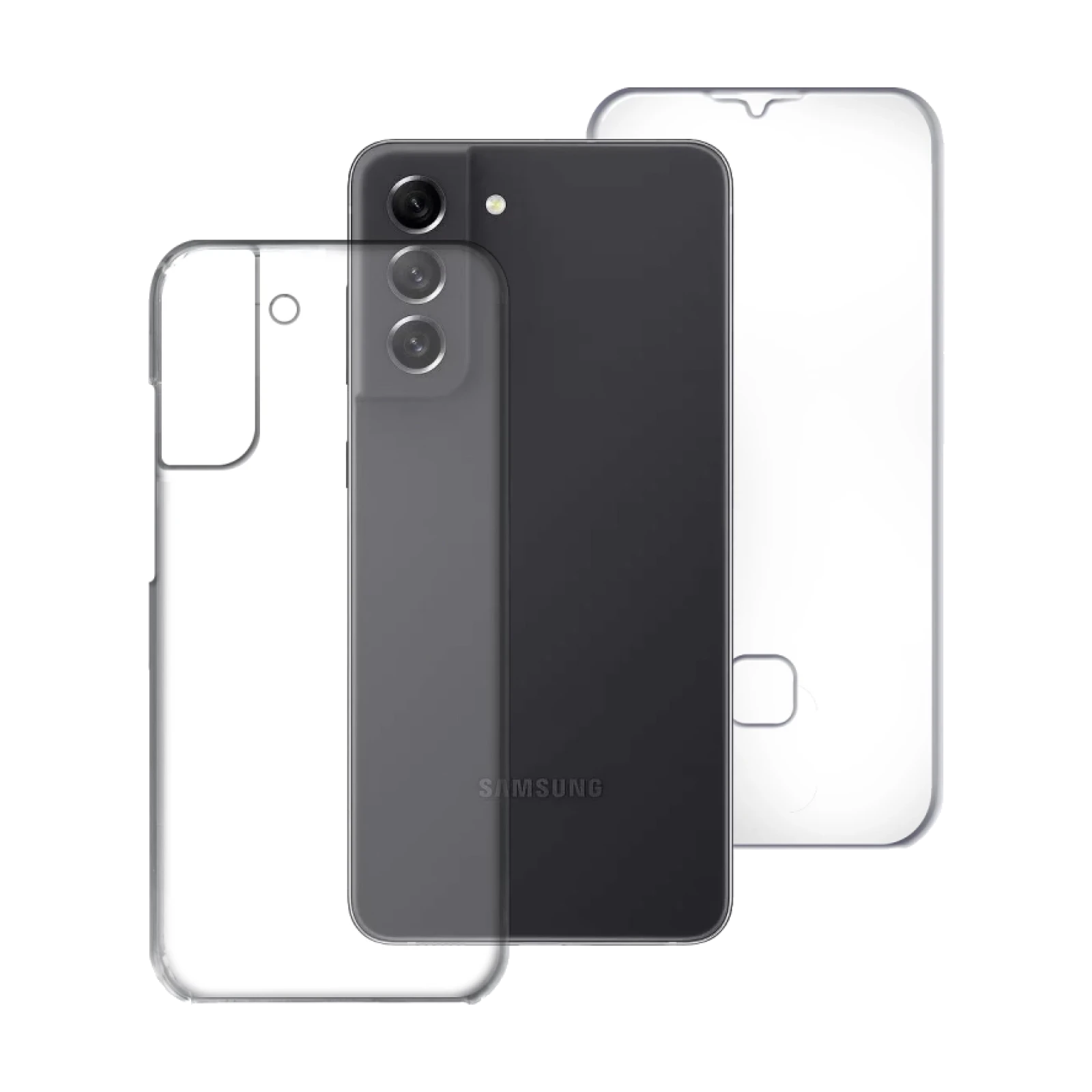 Funda Doble Samsung Galaxy S21 FE Silicona Transparente Delantera y Trasera