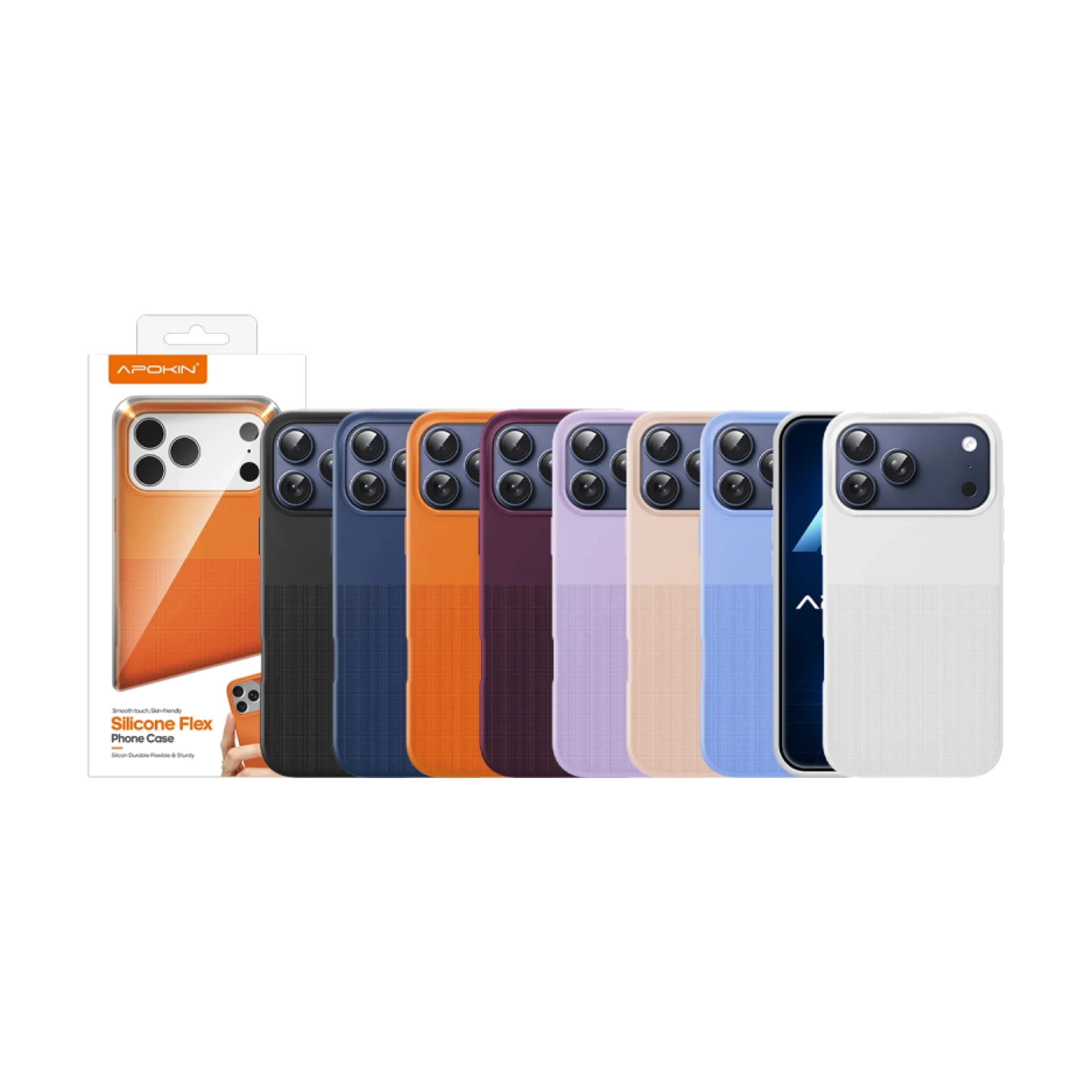 Funda Silicone Flex para iPhone 17/17Pro/16Pro/18Pro