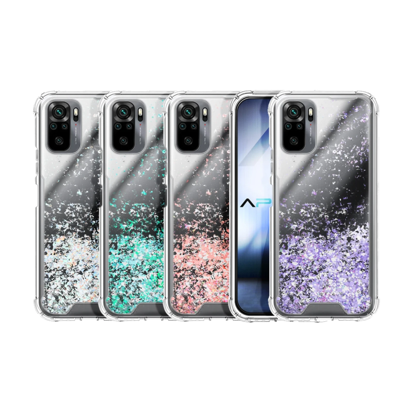 Funda Gel transparente purpurina Xiaomi Redmi Note 10